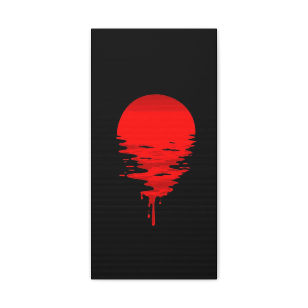 Sunset Canvas Art Print, Modern Wall Decor, Red and Black Home Decor, Abstract Art