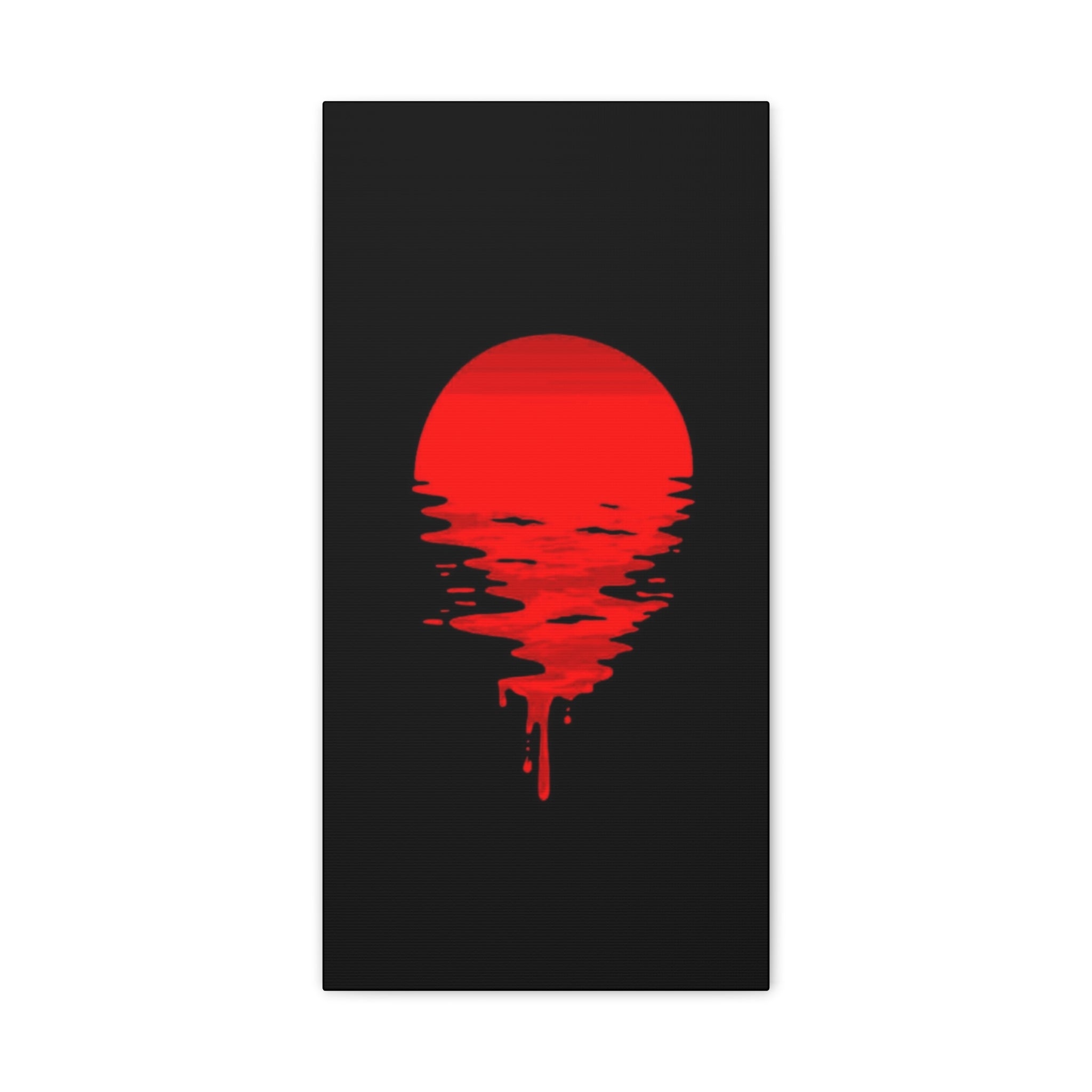 Sunset Canvas Art Print, Modern Wall Decor, Red and Black Home Decor, Abstract Art