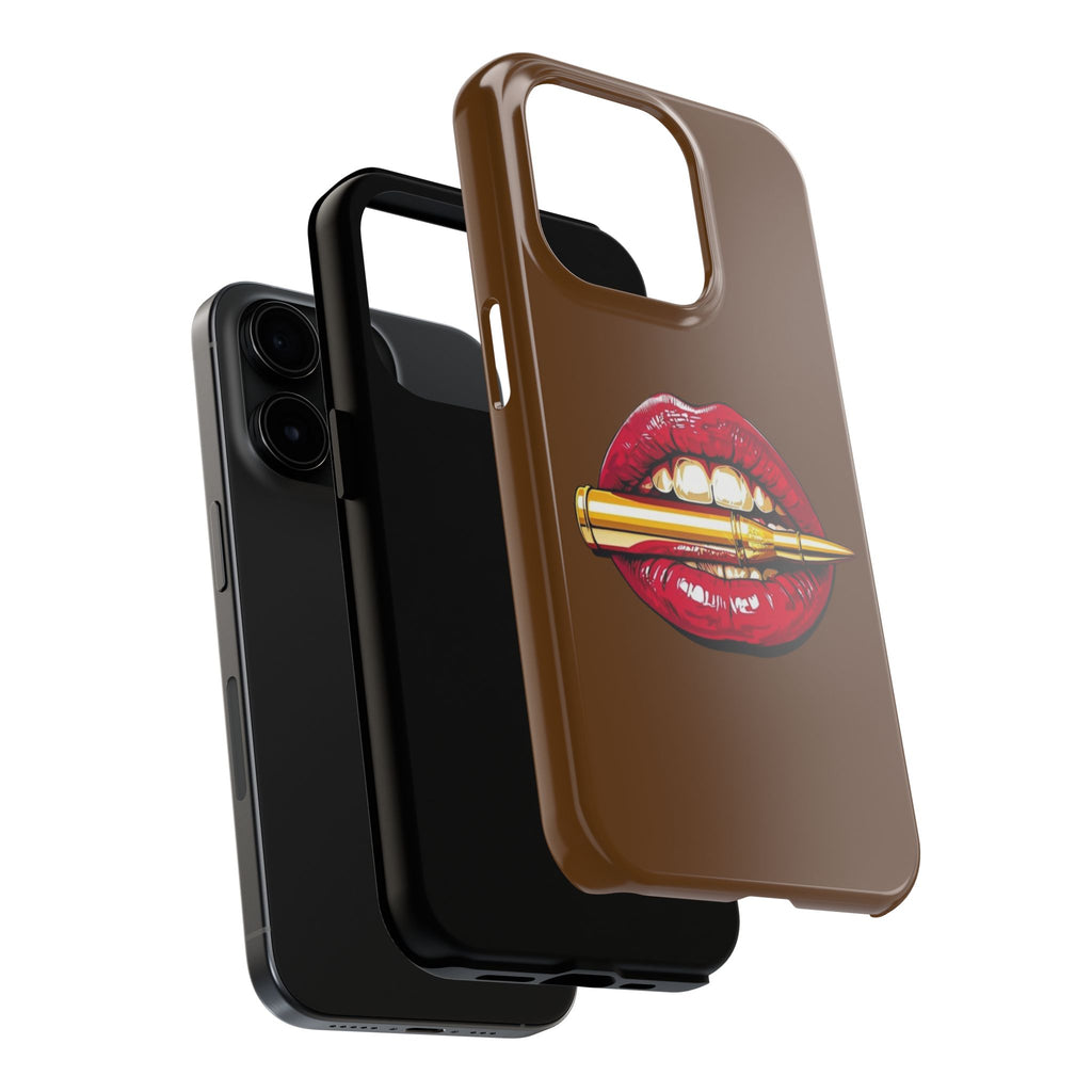 Bold Lip Art Phone Case, Tough iPhone Case, Stylish Cell Phone Cover, Unique Gift for Her, Trendy Accessories