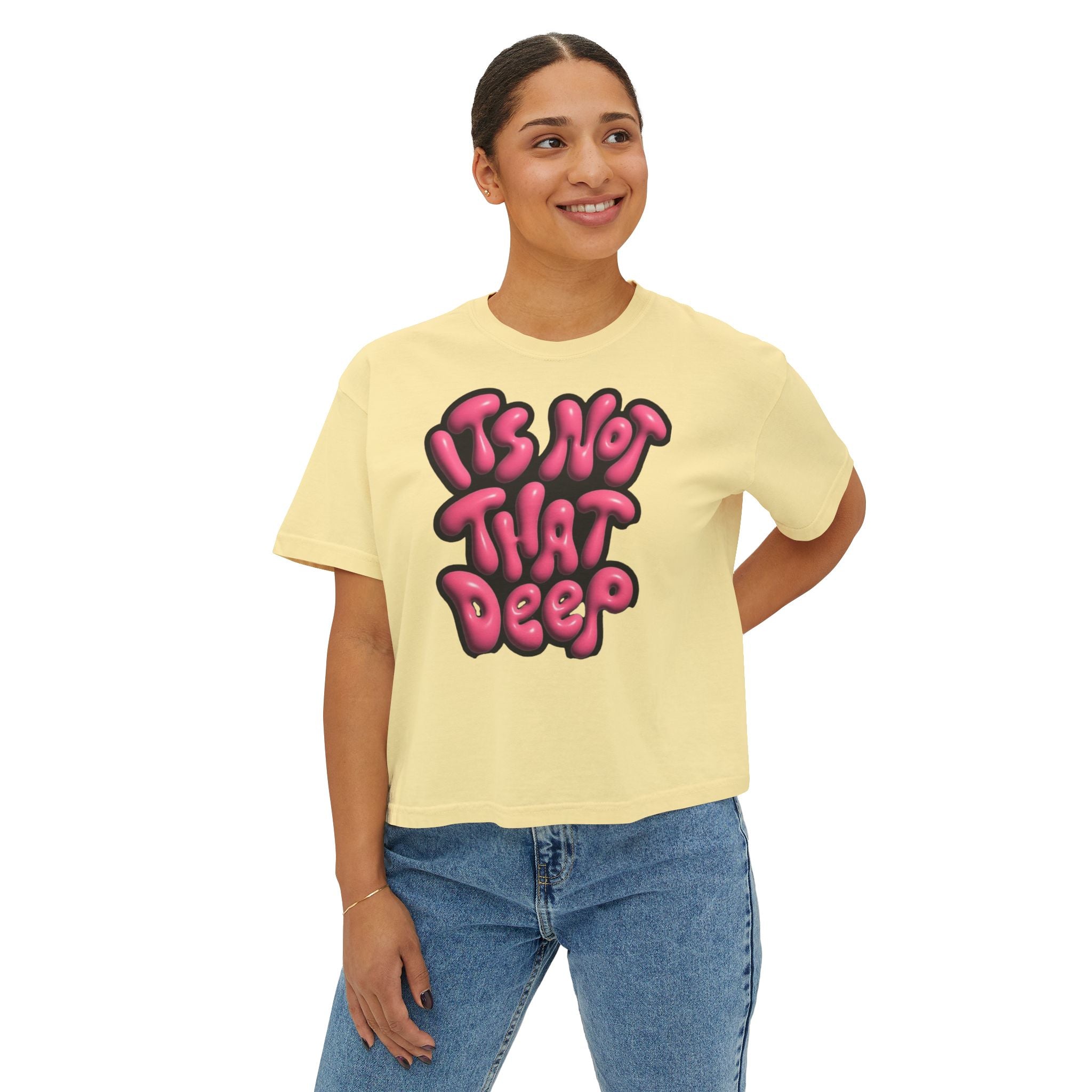 It's Not That Deep Retro Women's Boxy Tee