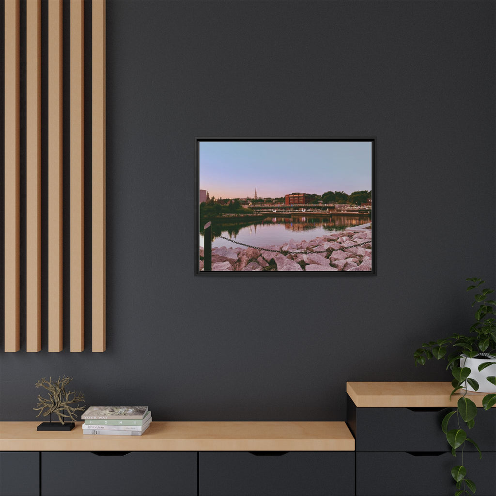 Tranquil Harbor Sunset Wall Art