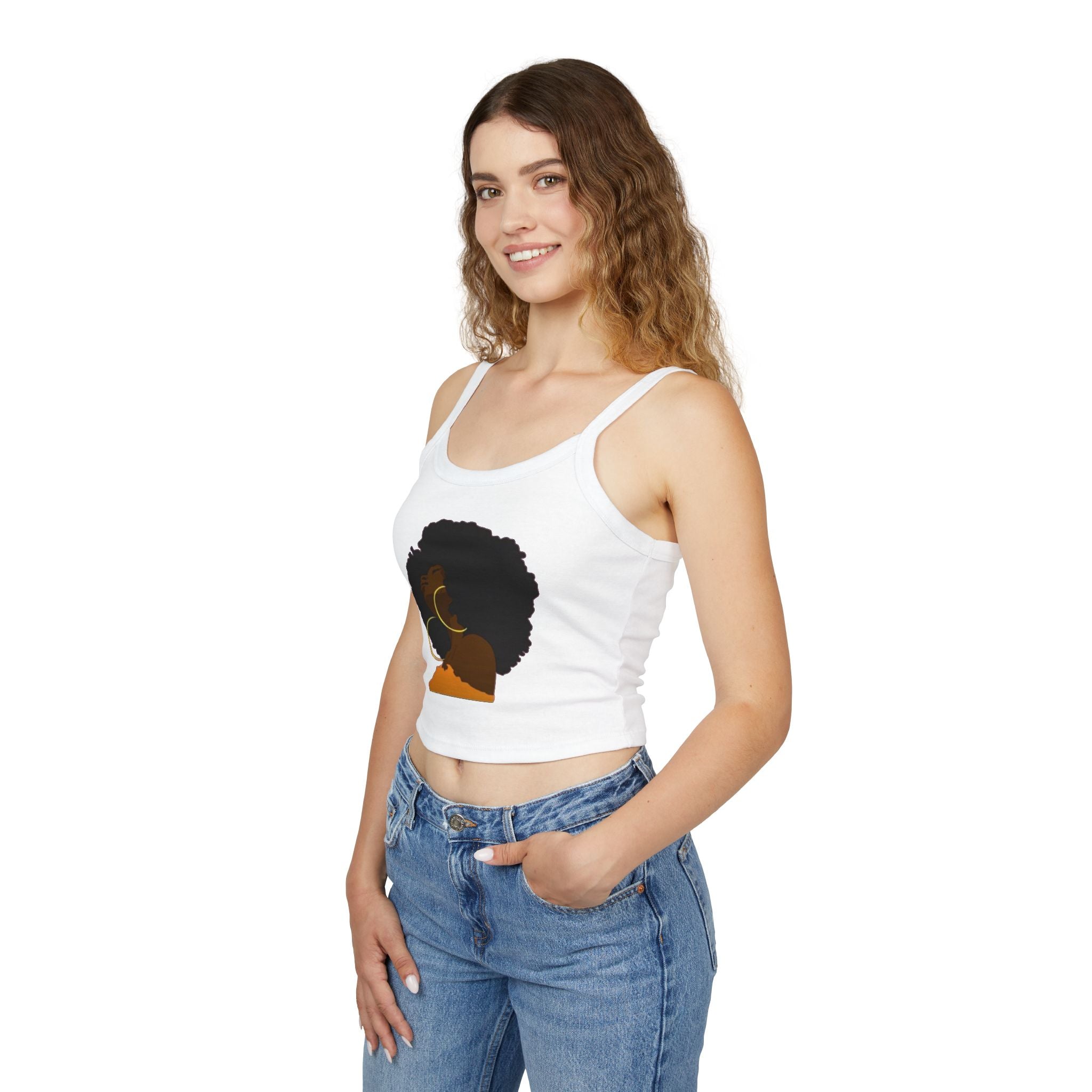 Afro Lady Spaghetti Strap