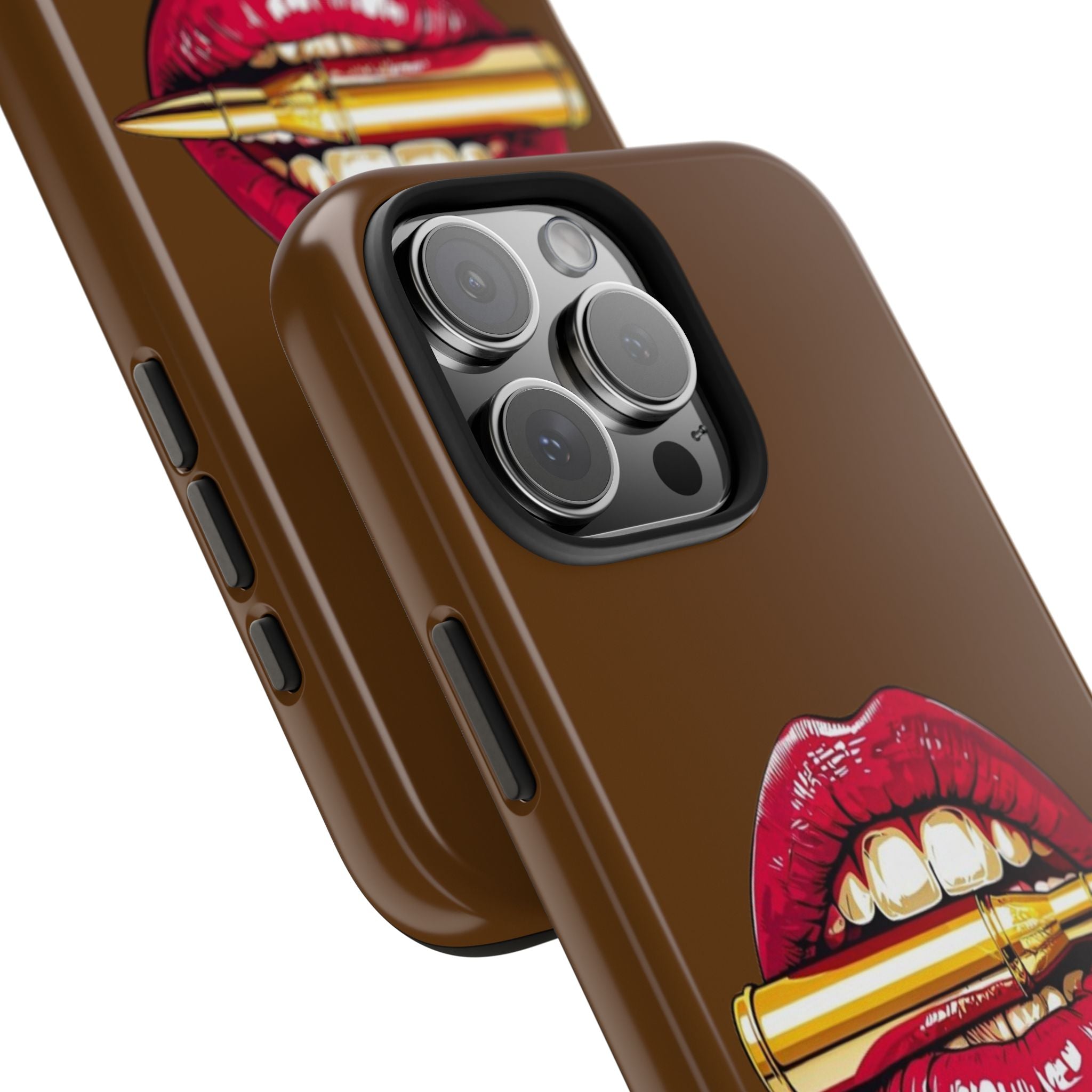 Bold Lip Art Phone Case, Tough iPhone Case, Stylish Cell Phone Cover, Unique Gift for Her, Trendy Accessories