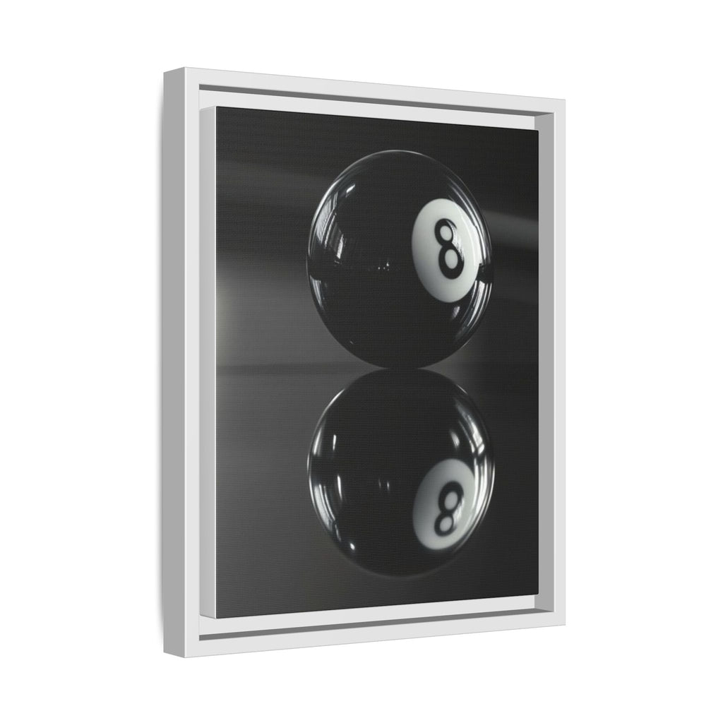 Eight Ball Reflection Matte Framed Canvas Print