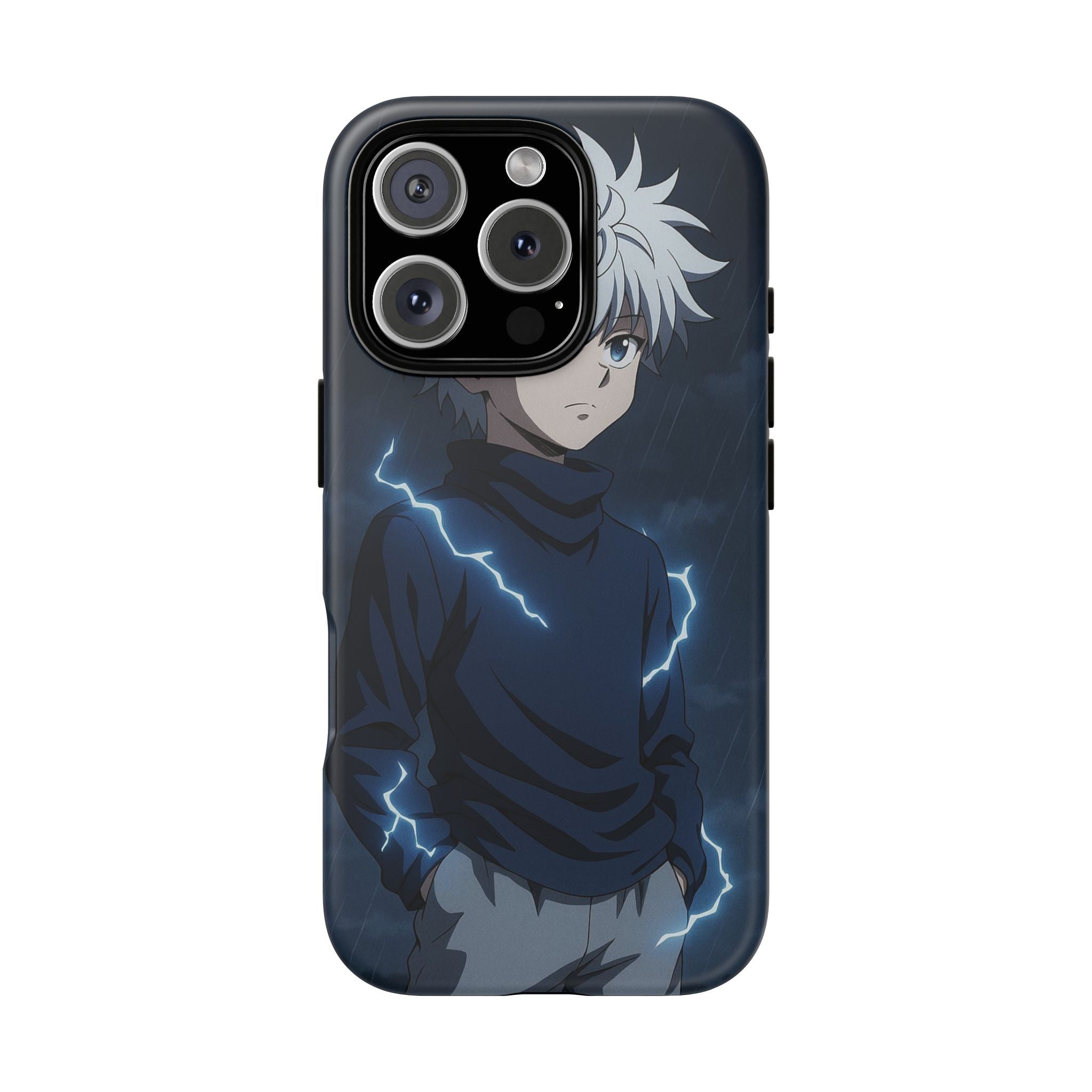 Anime Phone Case Featuring Lightning Design,