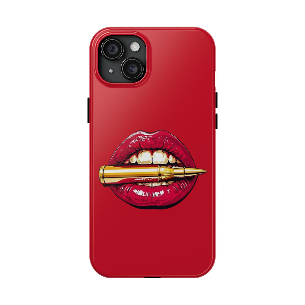 Bold Lipstick Phone Case - Tough Cover for Trendsetters, Vibrant Red Phone Skin, Fashionable Phone Accessory, Unique Gift for Her, [...]