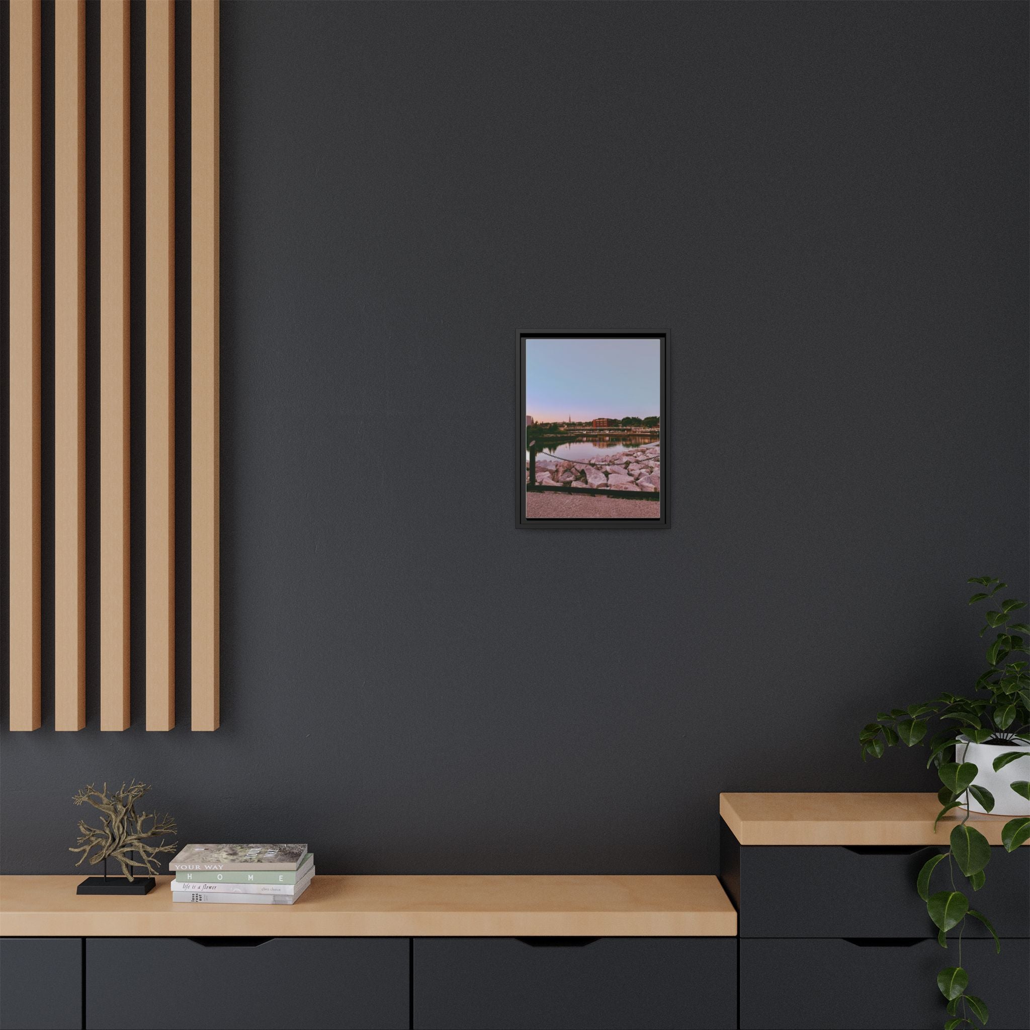 Tranquil Harbor Sunset Wall Art