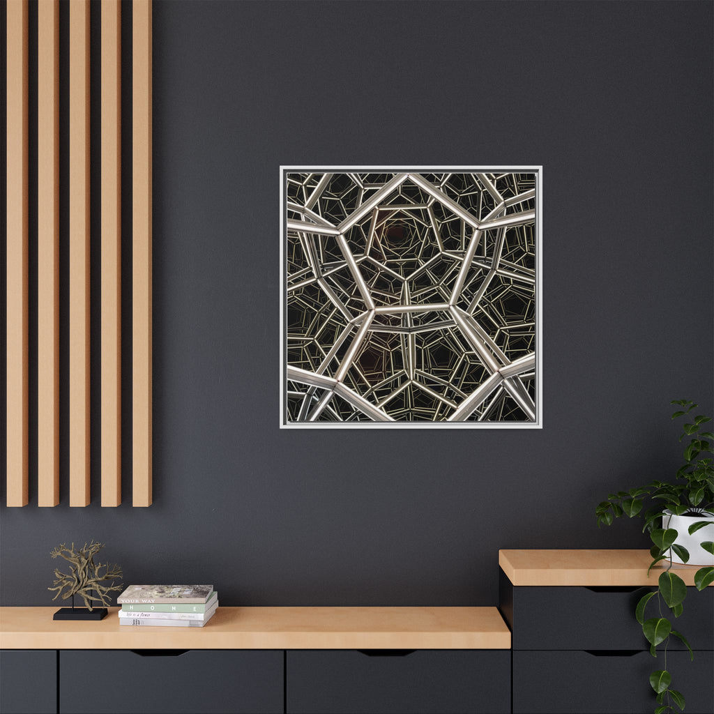 Framed Wall Art Print, Modern Geometric Canvas, Abstract Home Decor, Unique Gift, Stylish Office Art, Contemporary Room Decor