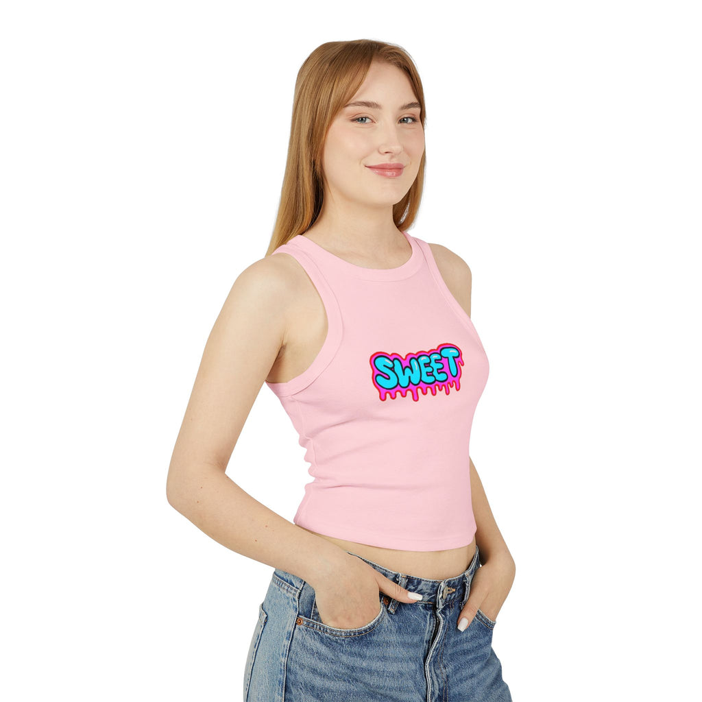 Sweet Graphic Racer Tank Top