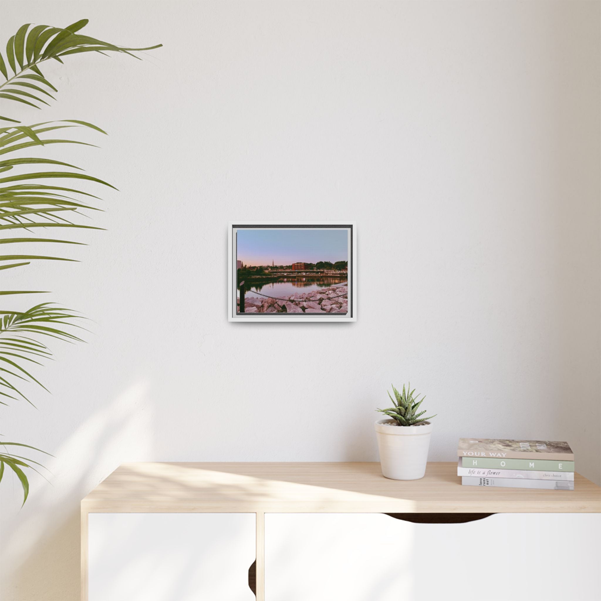 Tranquil Harbor Sunset Wall Art