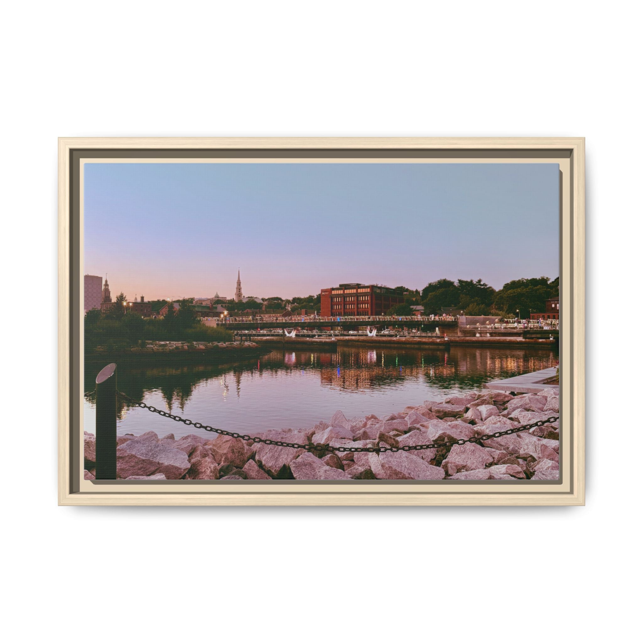 Tranquil Harbor Sunset Wall Art