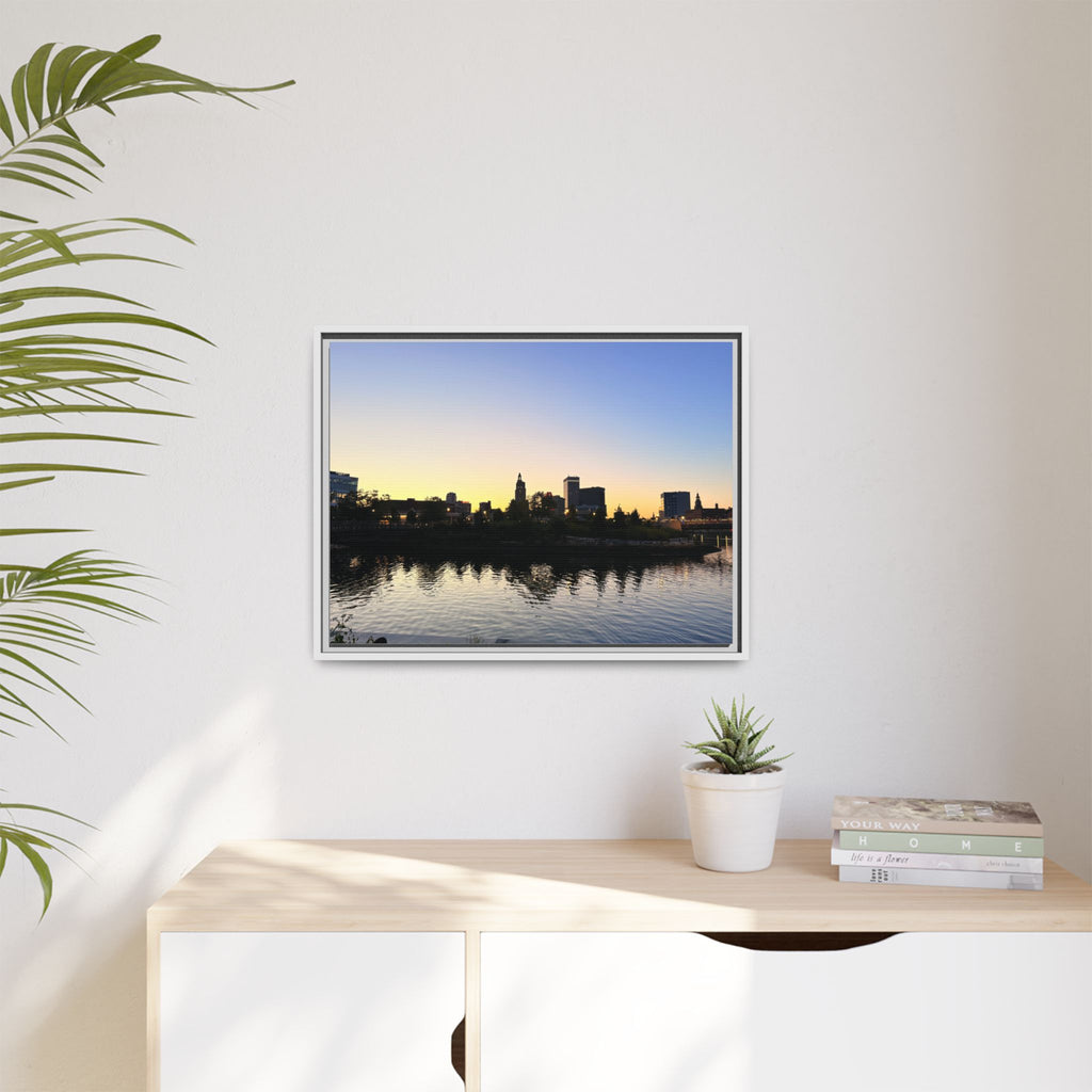 City Skyline Sunset Wall Art