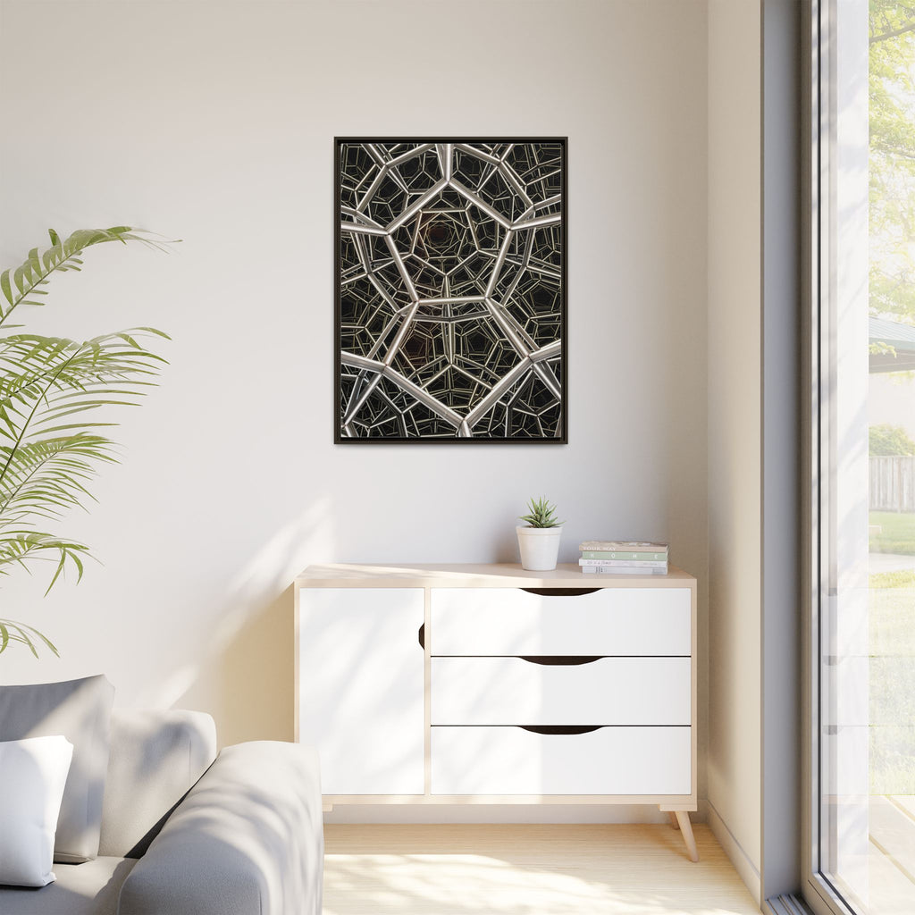 Framed Wall Art Print, Modern Geometric Canvas, Abstract Home Decor, Unique Gift, Stylish Office Art, Contemporary Room Decor