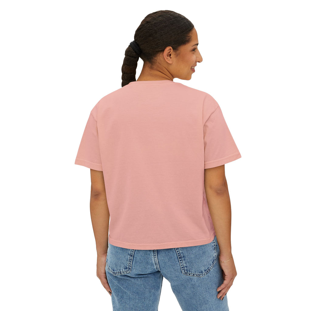 Earth Is Ghetto Women's Boxy Tee, Casual Graphic Tee, Streetwear Top, Trendy T-Shirt, Unique Gift Idea, Comfortable Everyday Wear