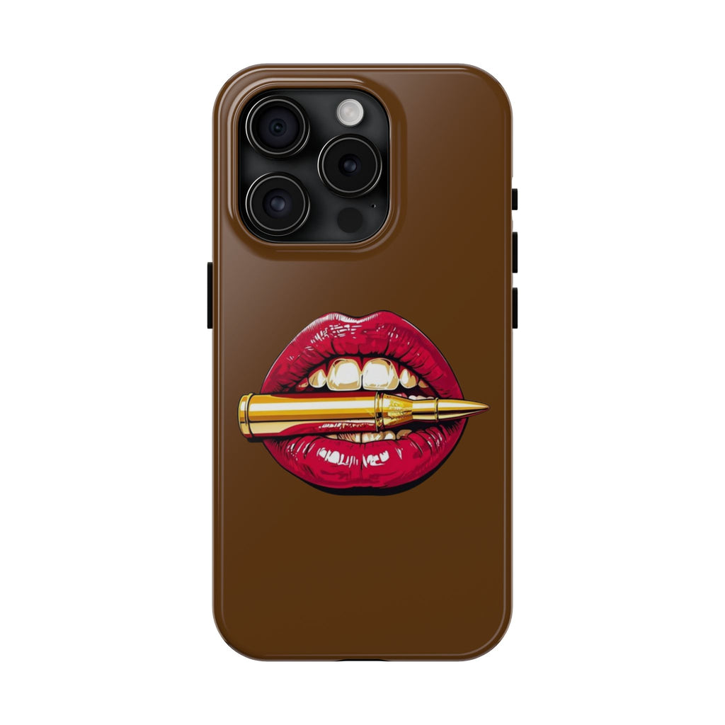 Bold Lip Art Phone Case, Tough iPhone Case, Stylish Cell Phone Cover, Unique Gift for Her, Trendy Accessories