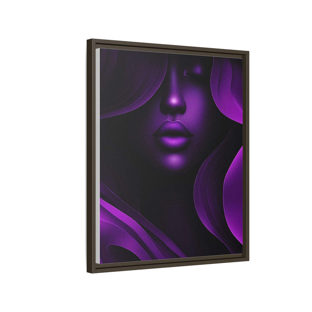 The Quiet Bloom – Purple Abstract Woman Portrait