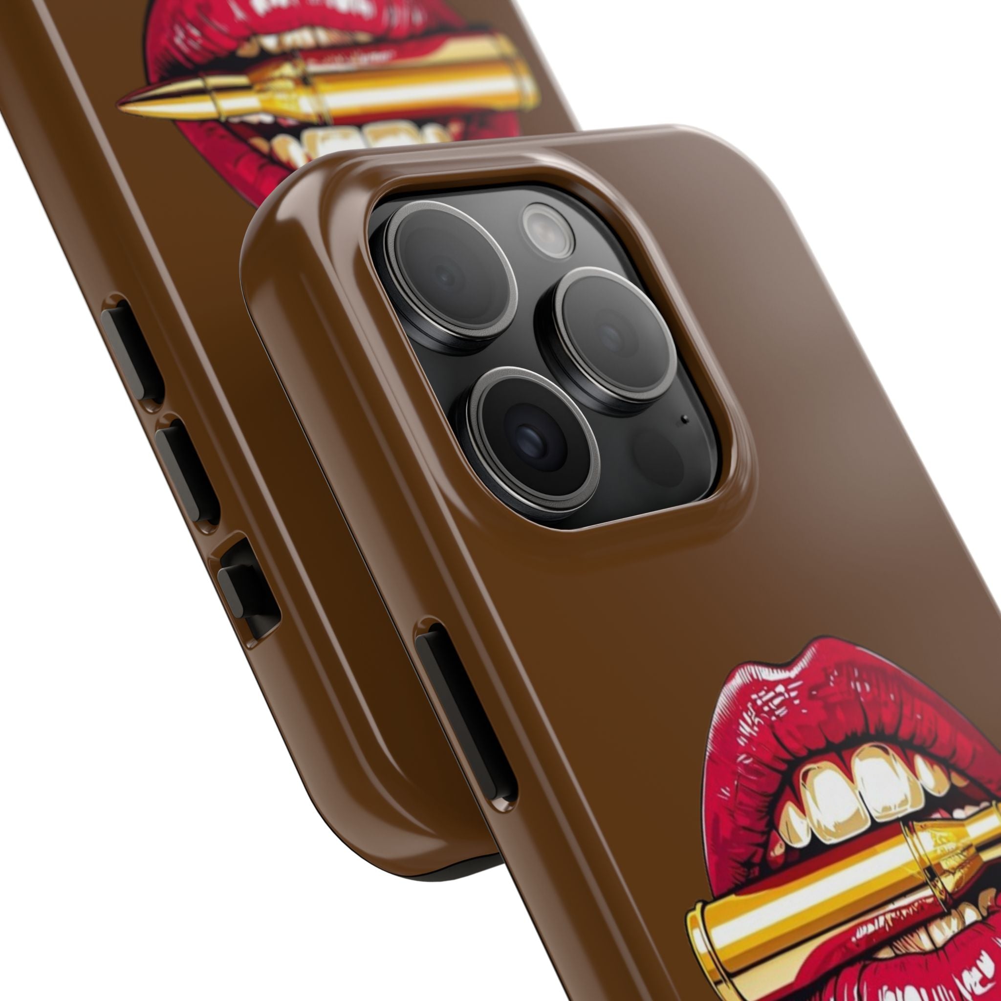 Bold Lip Art Phone Case, Tough iPhone Case, Stylish Cell Phone Cover, Unique Gift for Her, Trendy Accessories