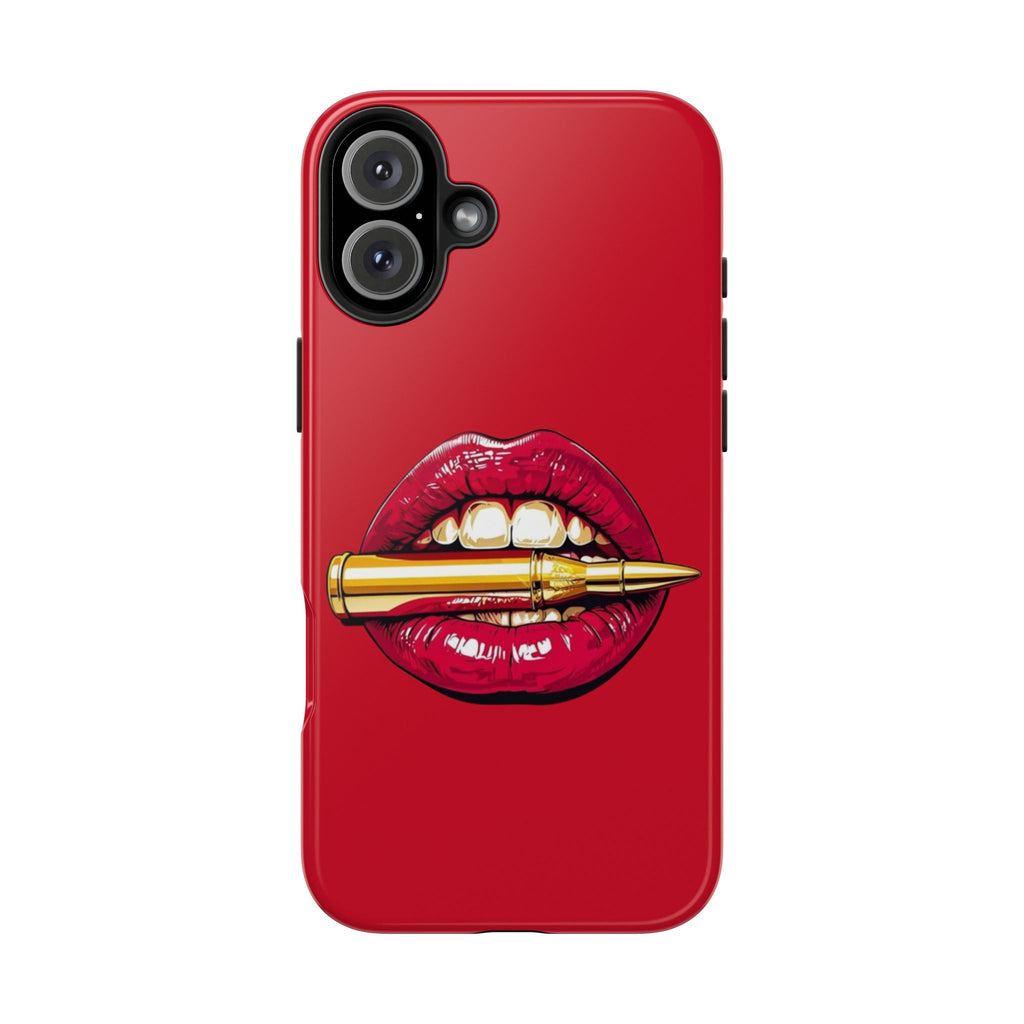 Bold Lipstick Phone Case - Tough Cover for Trendsetters, Vibrant Red Phone Skin, Fashionable Phone Accessory, Unique Gift for Her, [...]