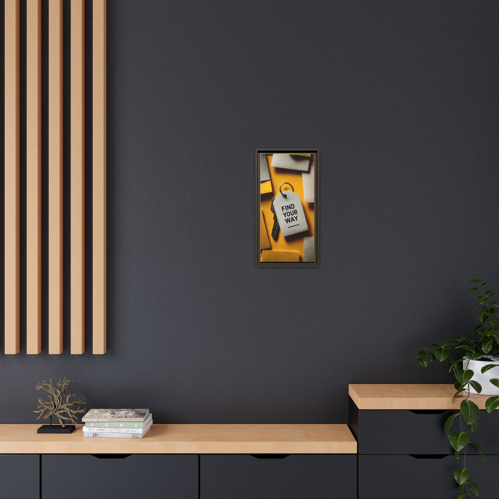 Find Your Way Motivational Wall Art — Framed Matte Canvas
