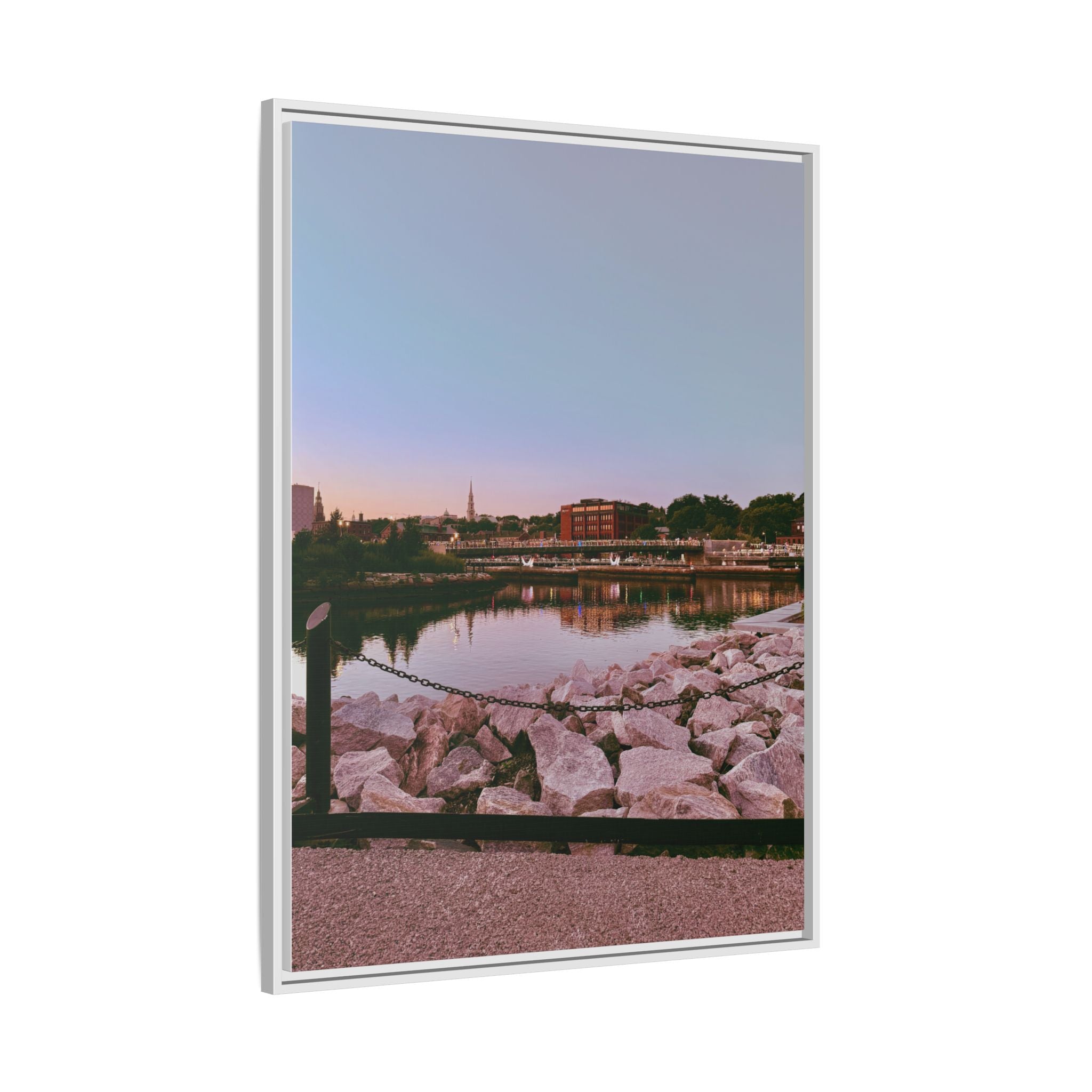 Tranquil Harbor Sunset Wall Art
