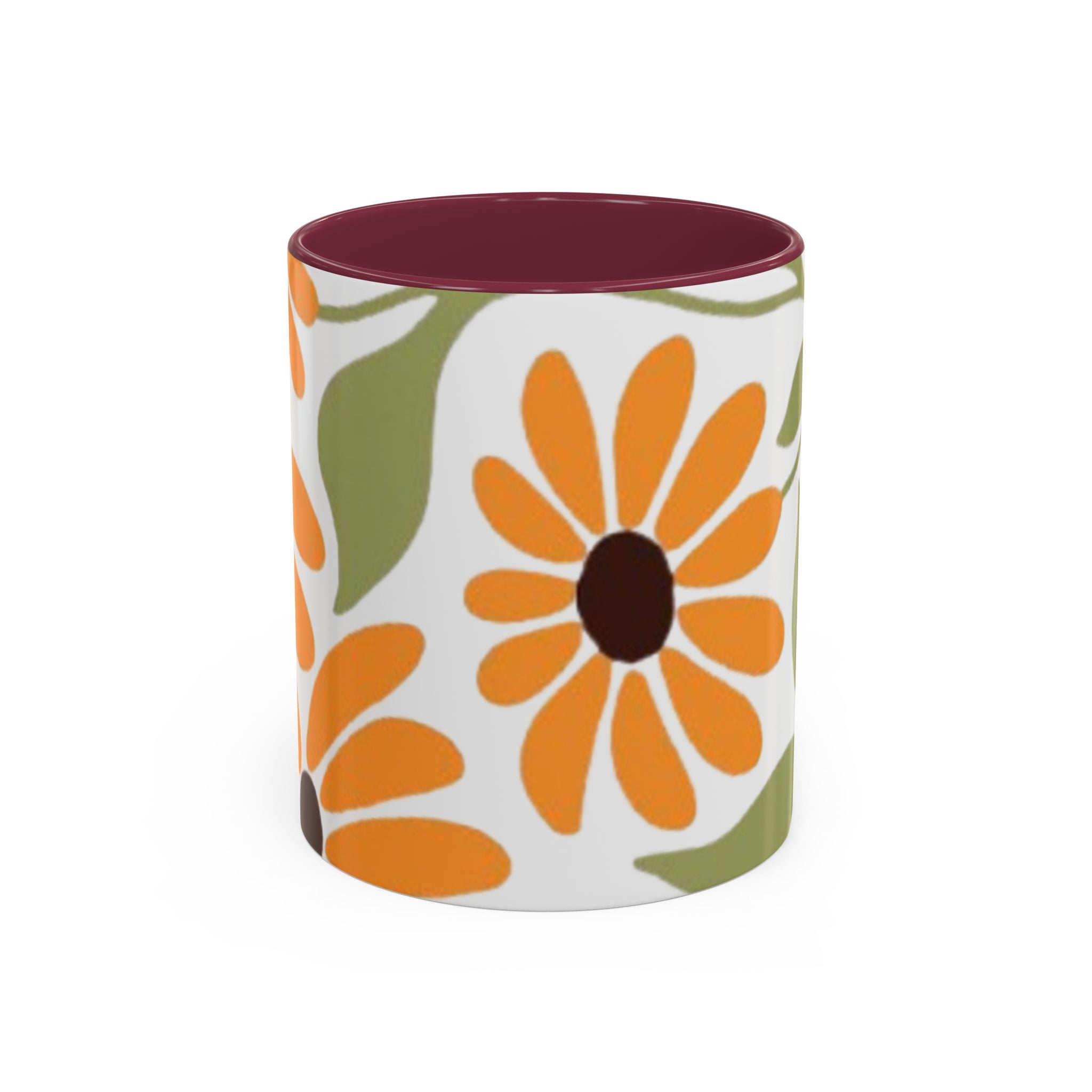 Colorful Floral Mugs, Bright Ceramic Coffee Cups