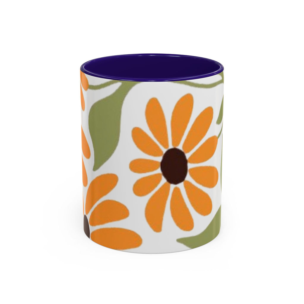 Colorful Floral Mugs, Bright Ceramic Coffee Cups