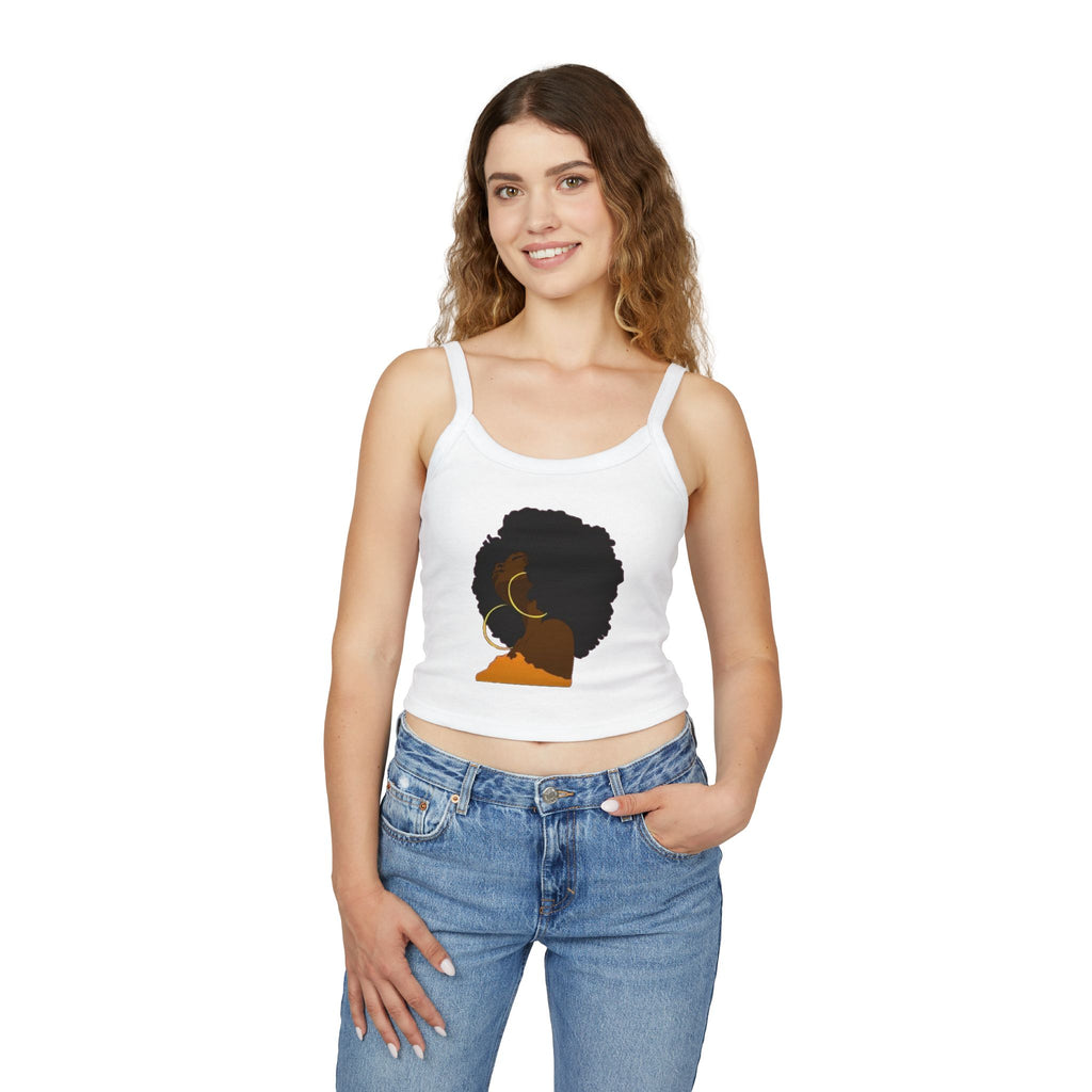 Afro Lady Spaghetti Strap