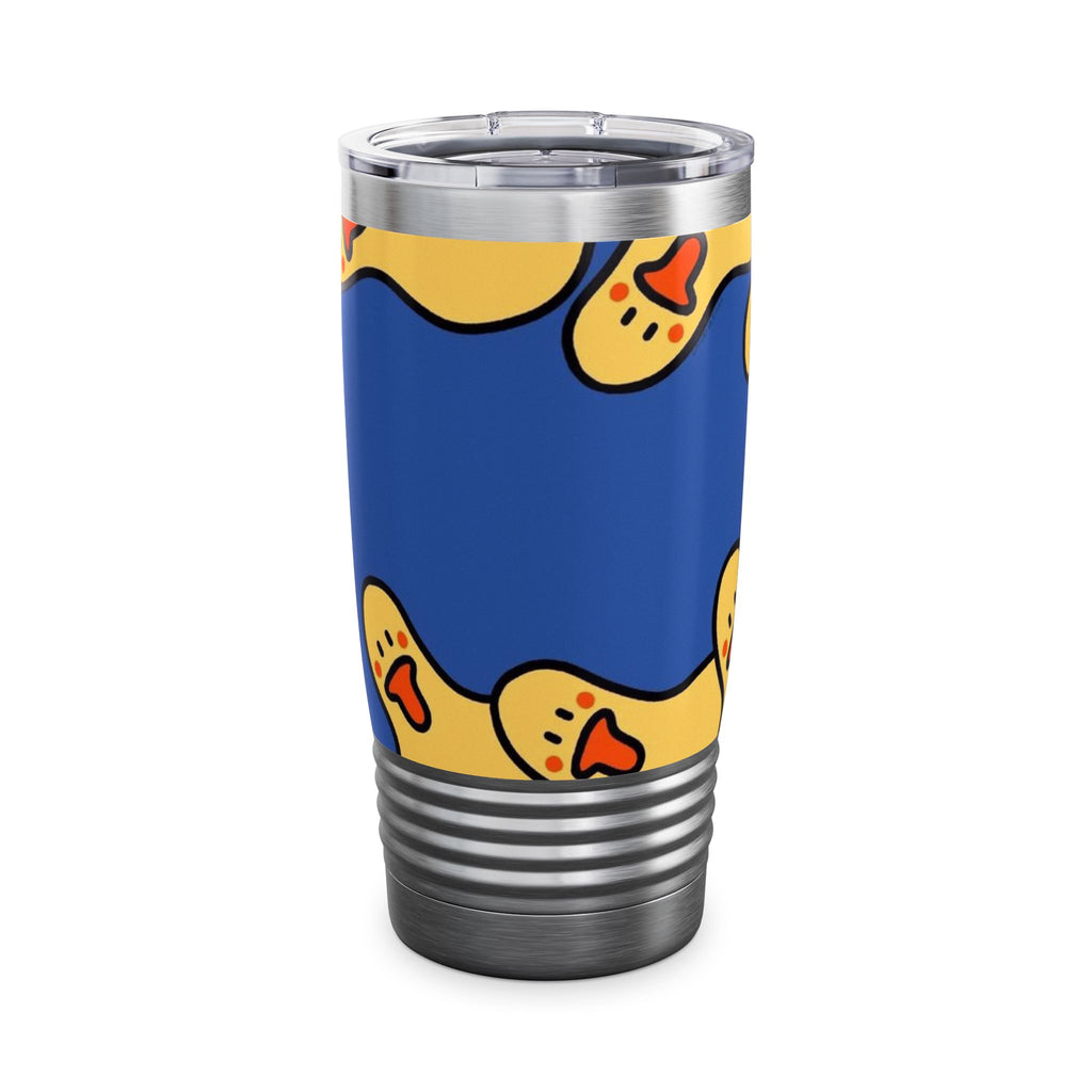 Playful Duck Pattern Tumbler
