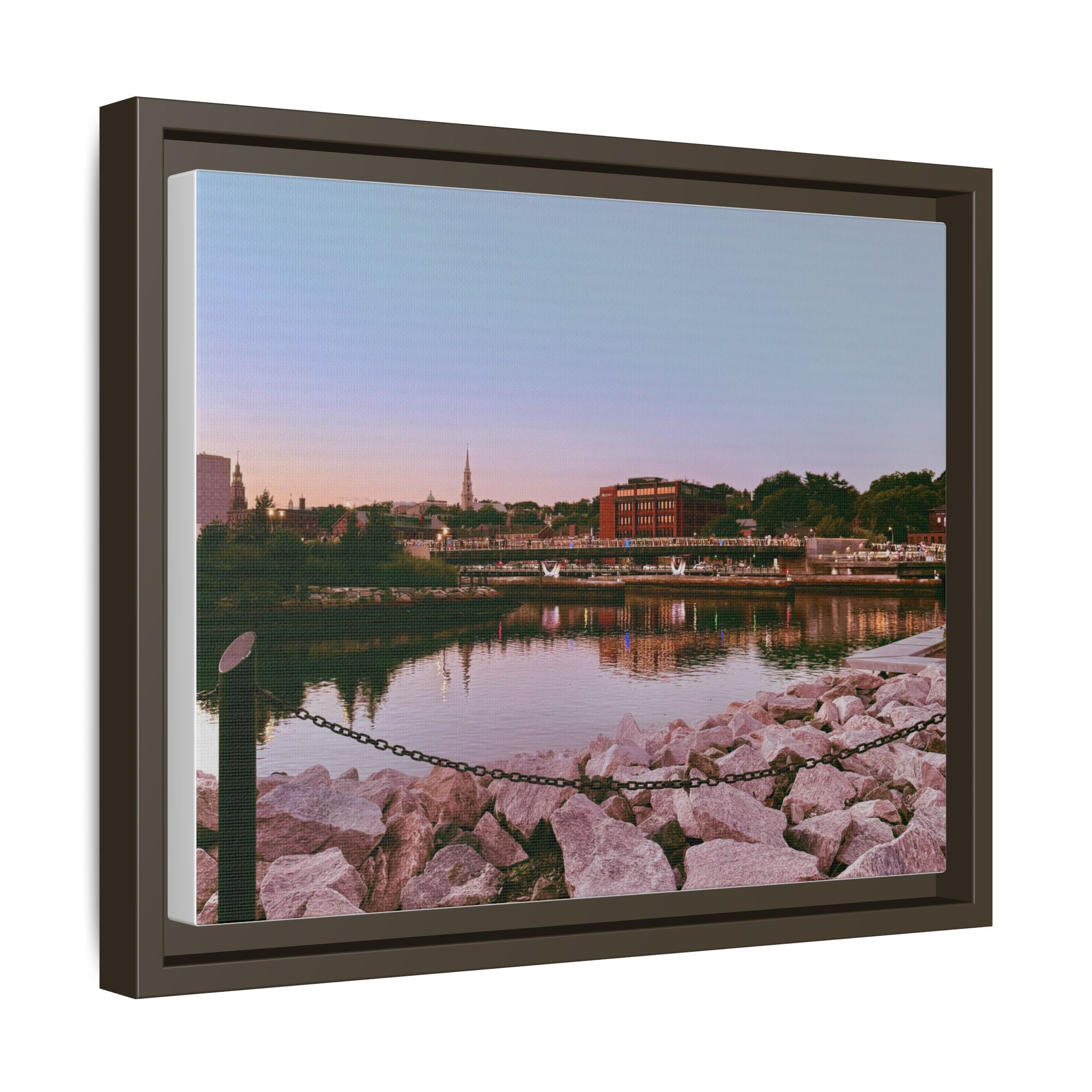 Tranquil Harbor Sunset Wall Art