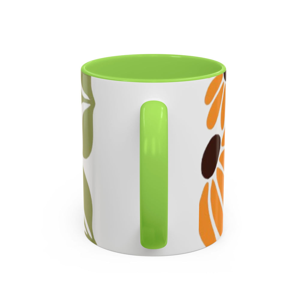 Colorful Floral Mugs, Bright Ceramic Coffee Cups
