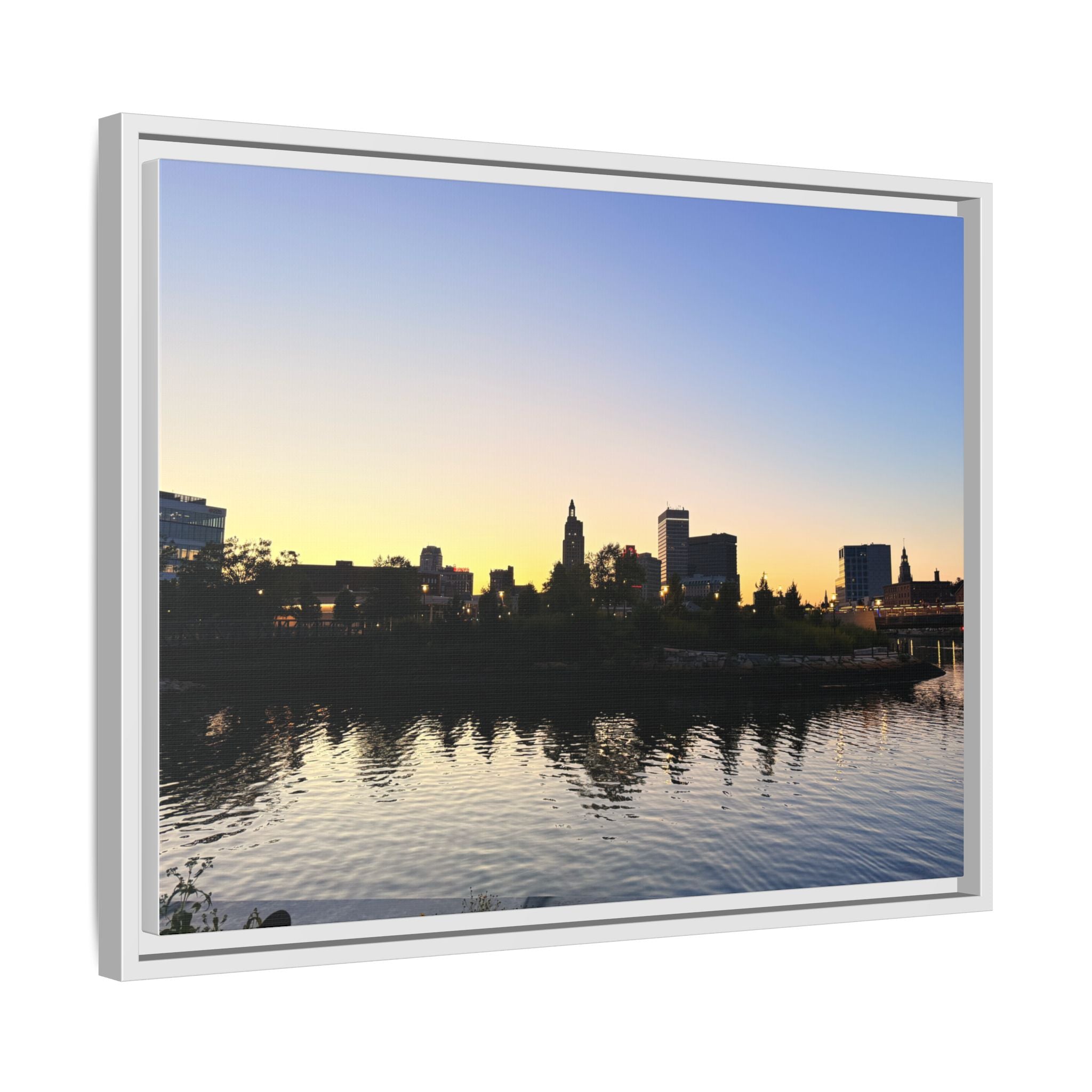 City Skyline Sunset Wall Art
