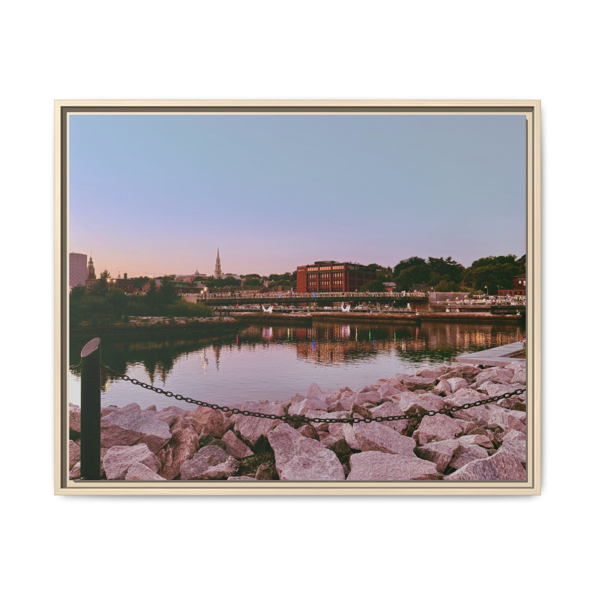 Tranquil Harbor Sunset Wall Art
