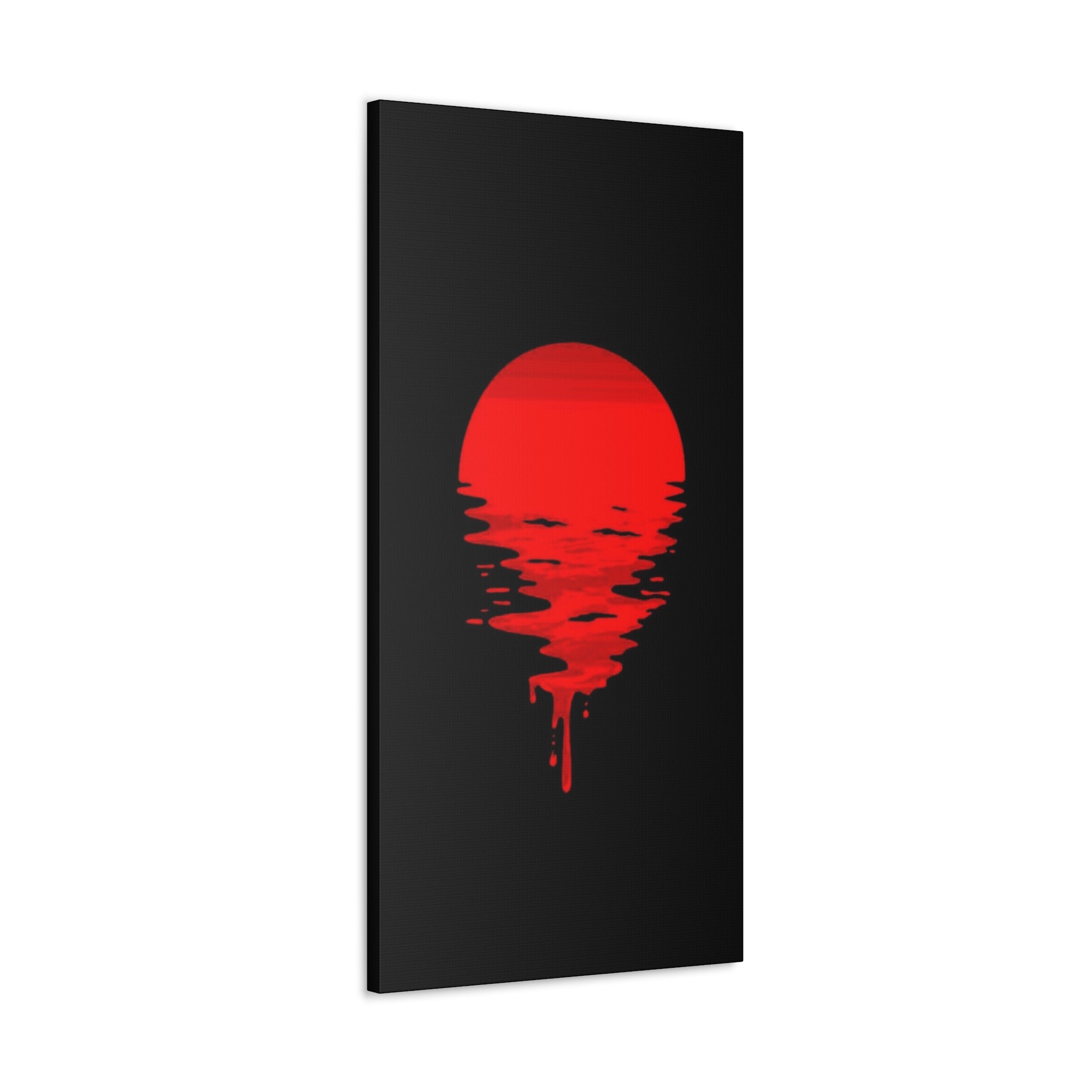 Sunset Canvas Art Print, Modern Wall Decor, Red and Black Home Decor, Abstract Art