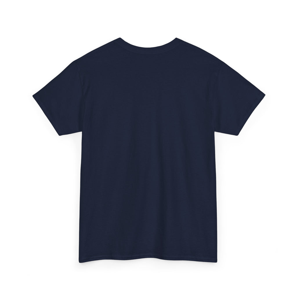 Striped Sweater Balloon Tee — Minimalist Red Balloon Graphic T-Shirt