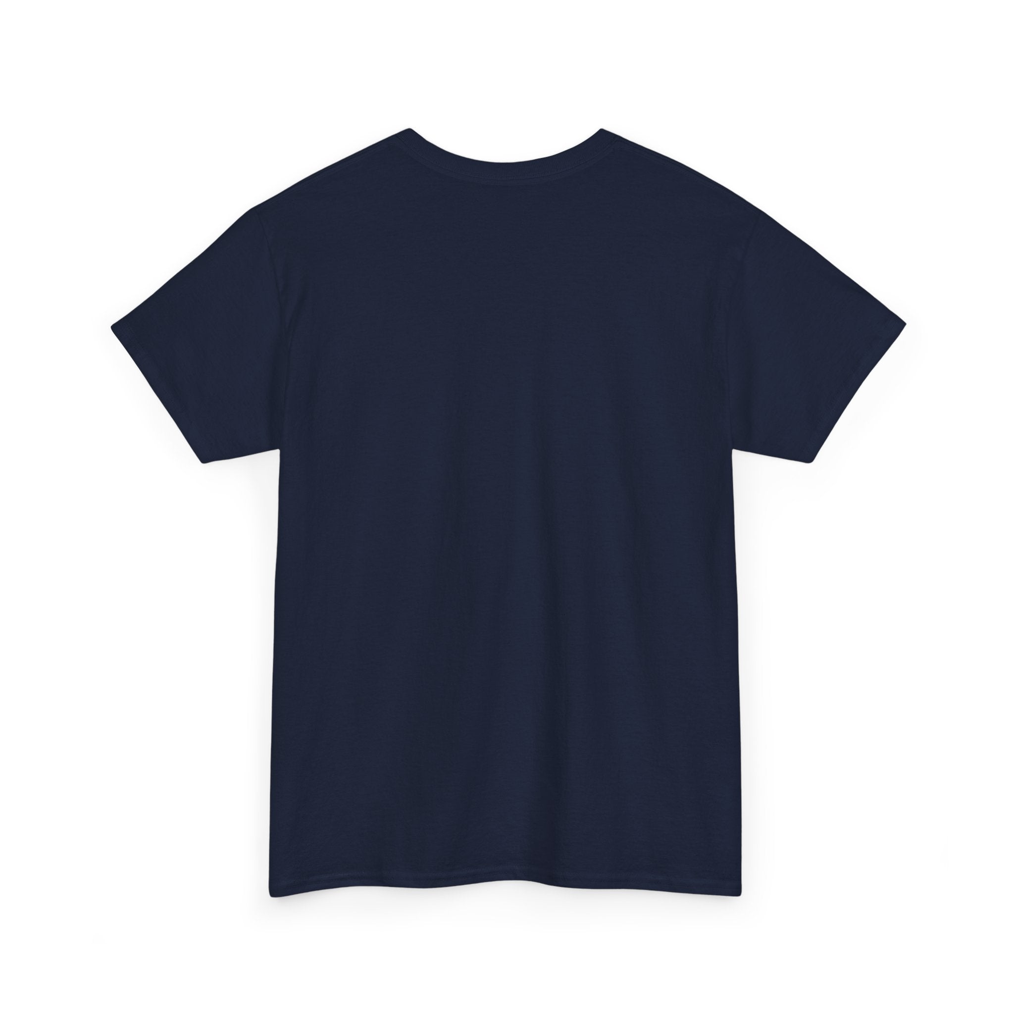 Striped Sweater Balloon Tee — Minimalist Red Balloon Graphic T-Shirt