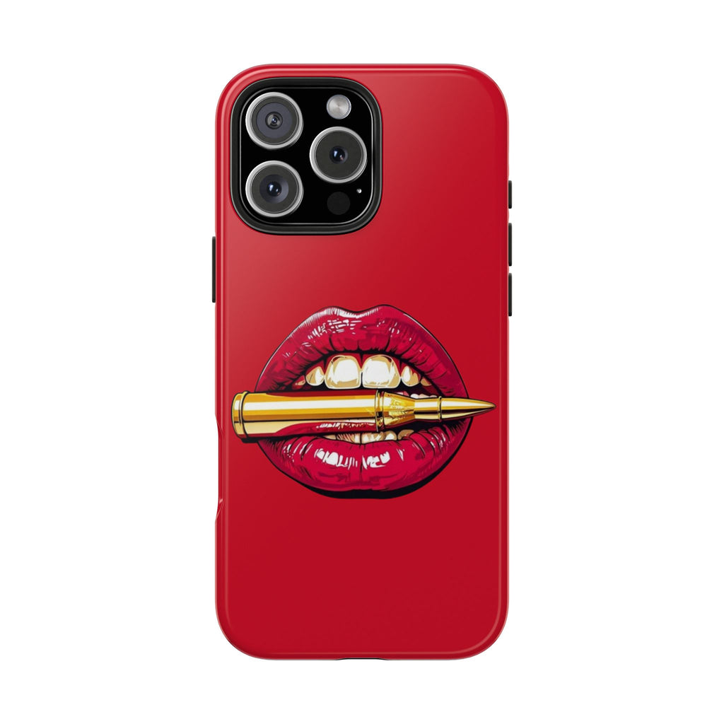 Bold Lipstick Phone Case - Tough Cover for Trendsetters, Vibrant Red Phone Skin, Fashionable Phone Accessory, Unique Gift for Her, [...]