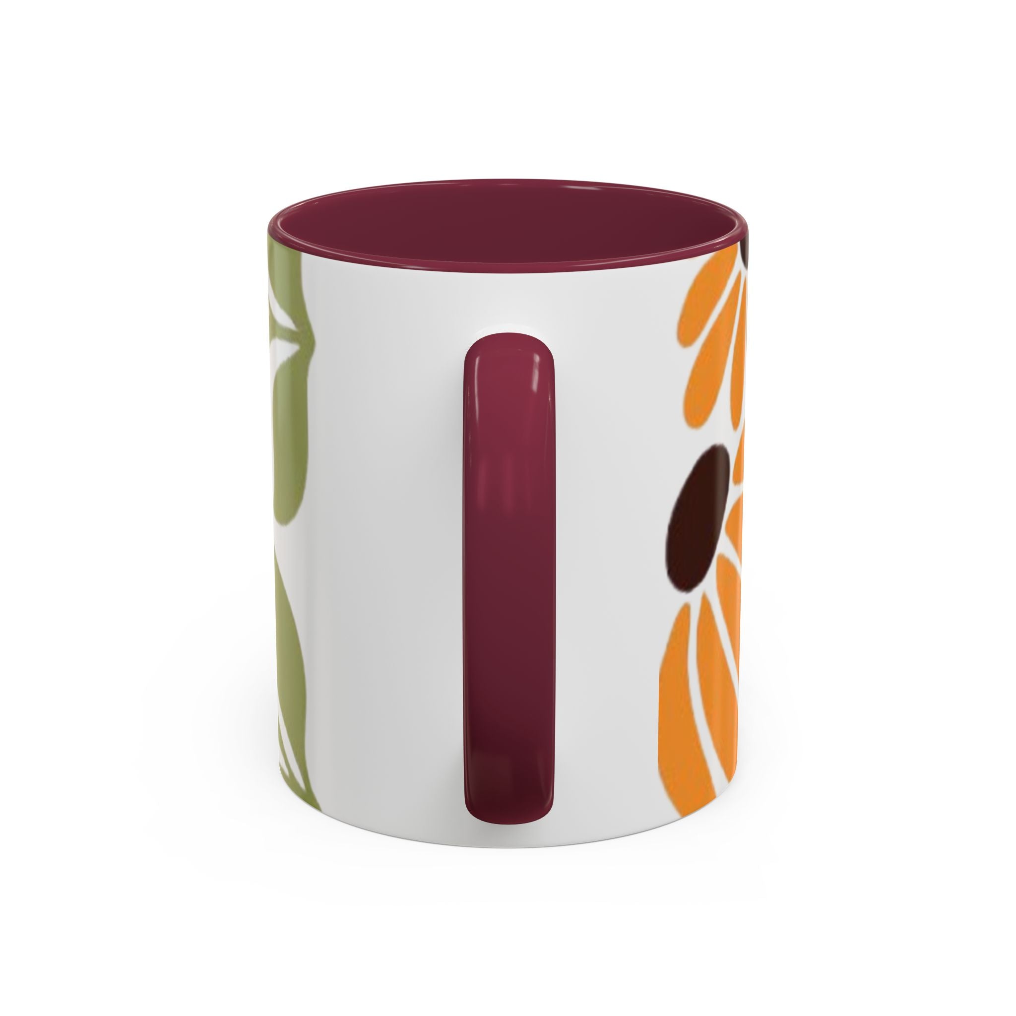 Colorful Floral Mugs, Bright Ceramic Coffee Cups