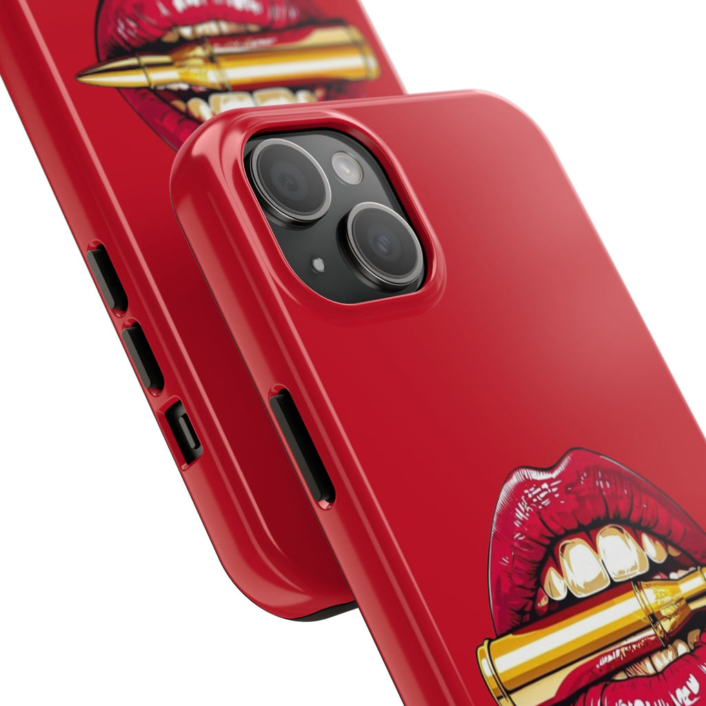 Bold Lipstick Phone Case - Tough Cover for Trendsetters, Vibrant Red Phone Skin, Fashionable Phone Accessory, Unique Gift for Her, [...]