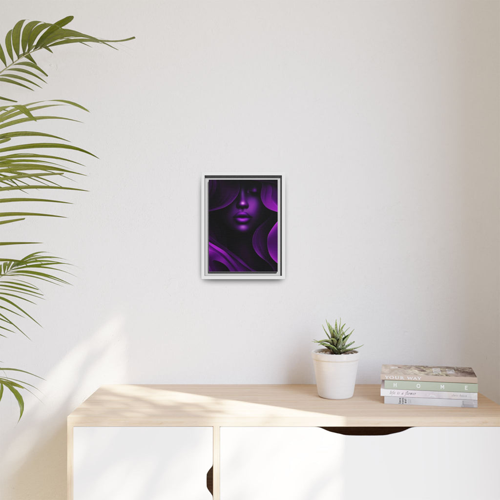 The Quiet Bloom – Purple Abstract Woman Portrait