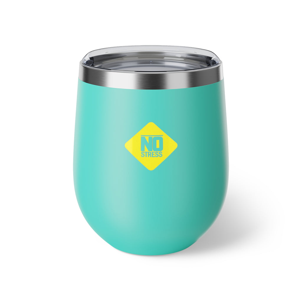 No Stress 12oz Insulated Wine Tumbler — Copper Vacuum Travel Cup