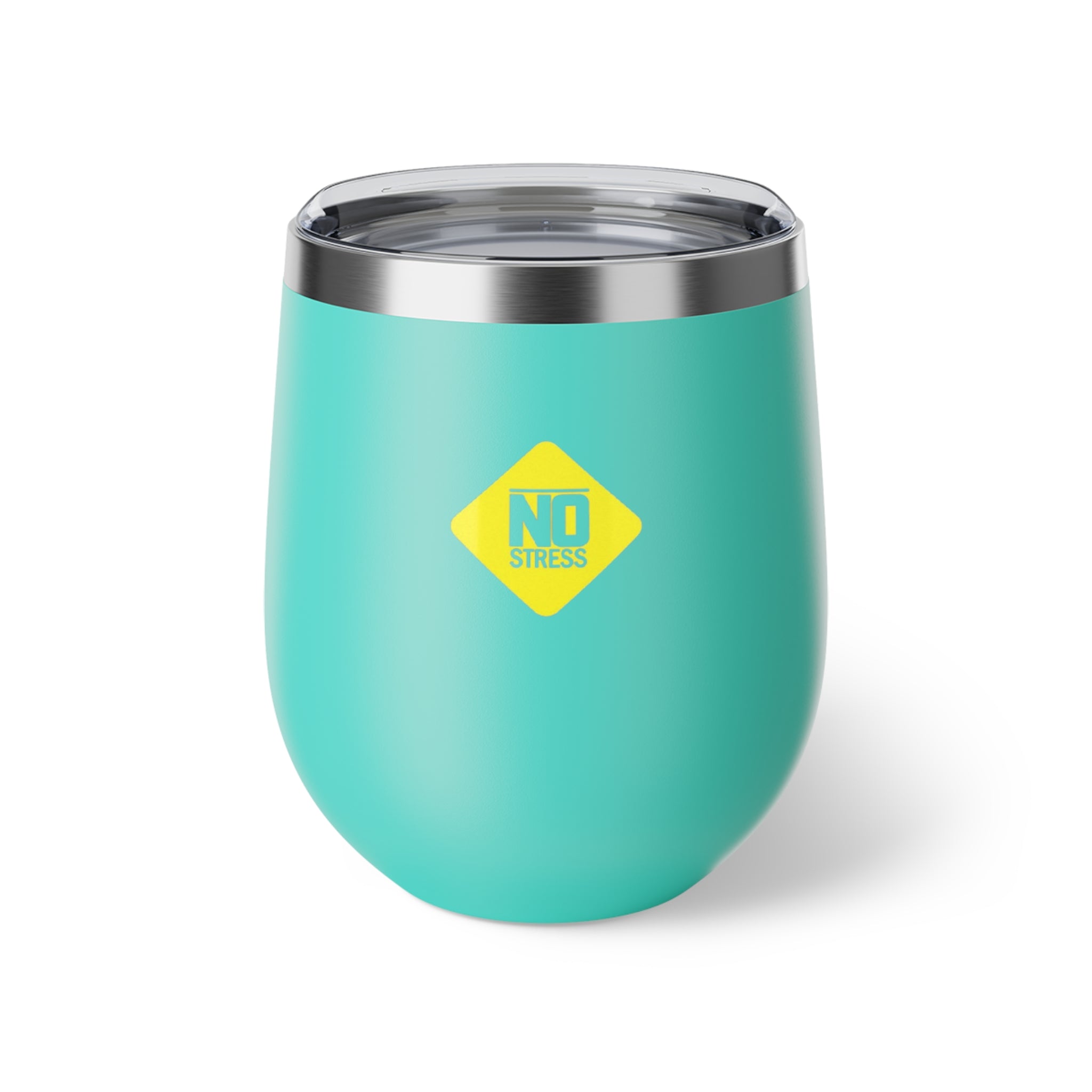 No Stress 12oz Insulated Wine Tumbler — Copper Vacuum Travel Cup