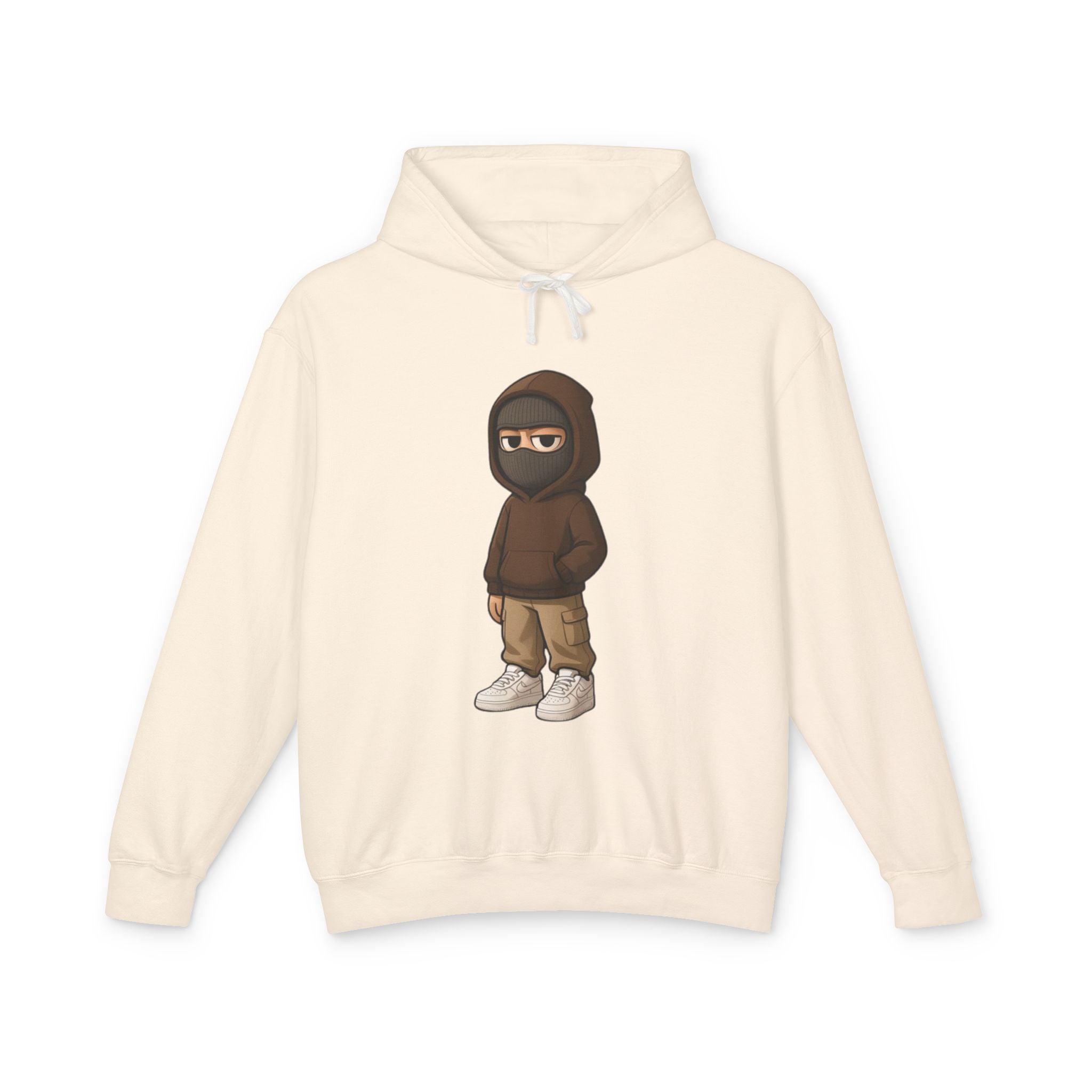 Streetwear Ninja Character Graphic Hoodie