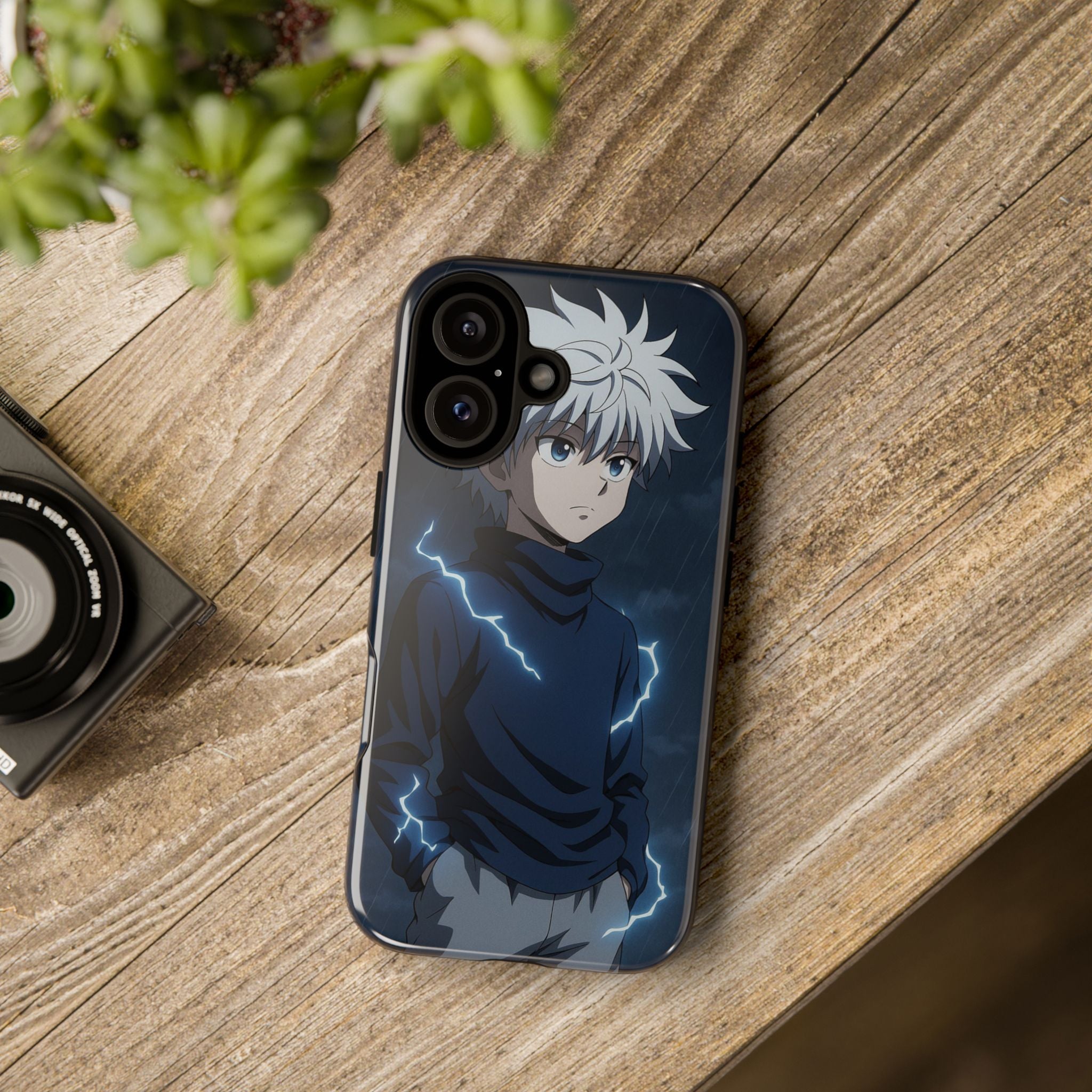 Anime Phone Case Featuring Lightning Design,