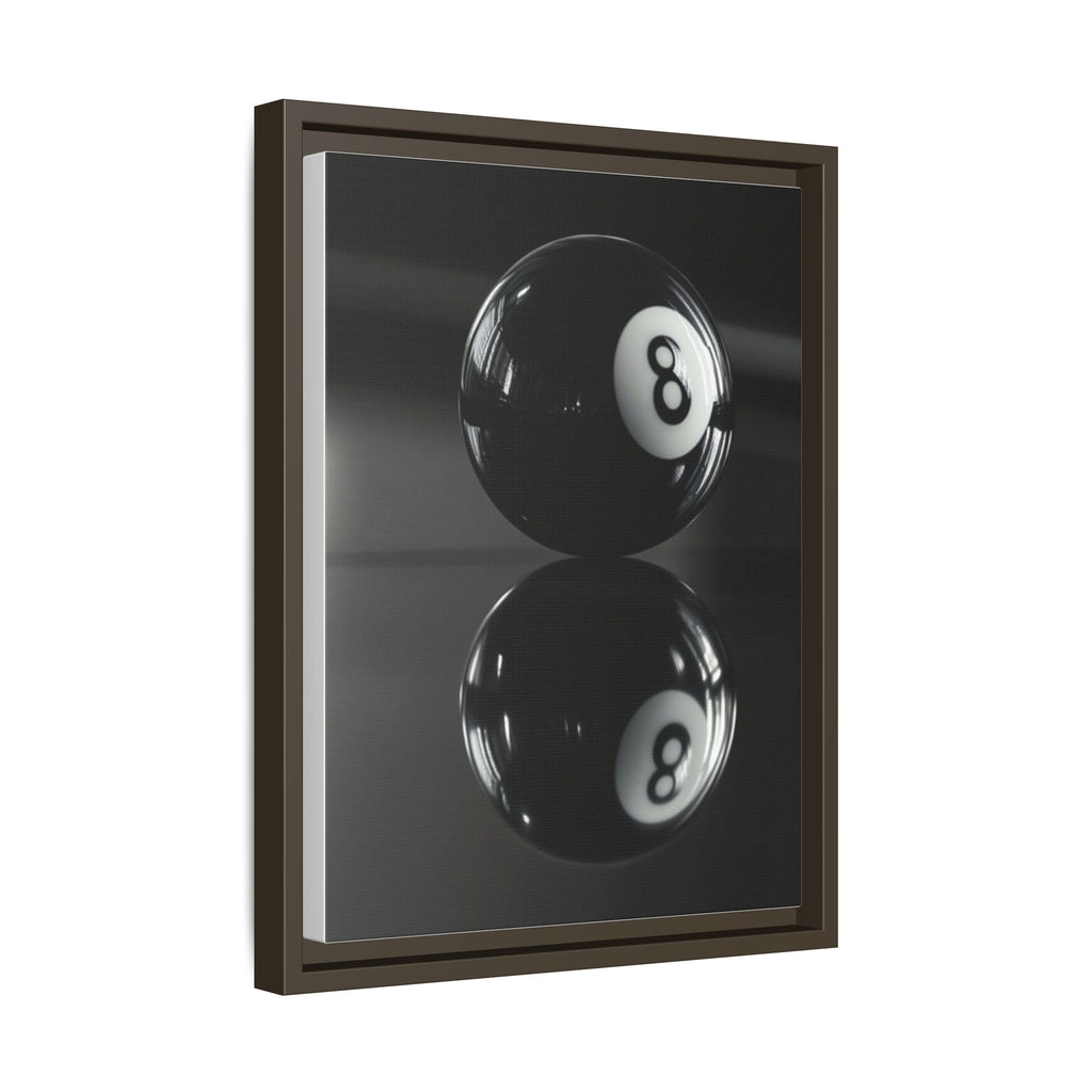 Eight Ball Reflection Matte Framed Canvas Print