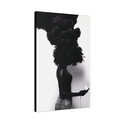 Abstract Black Woman Canvas Art Print | Modern Wall Decor, Home & Office Decoration, Gift for Art Lovers, Unique Artwork