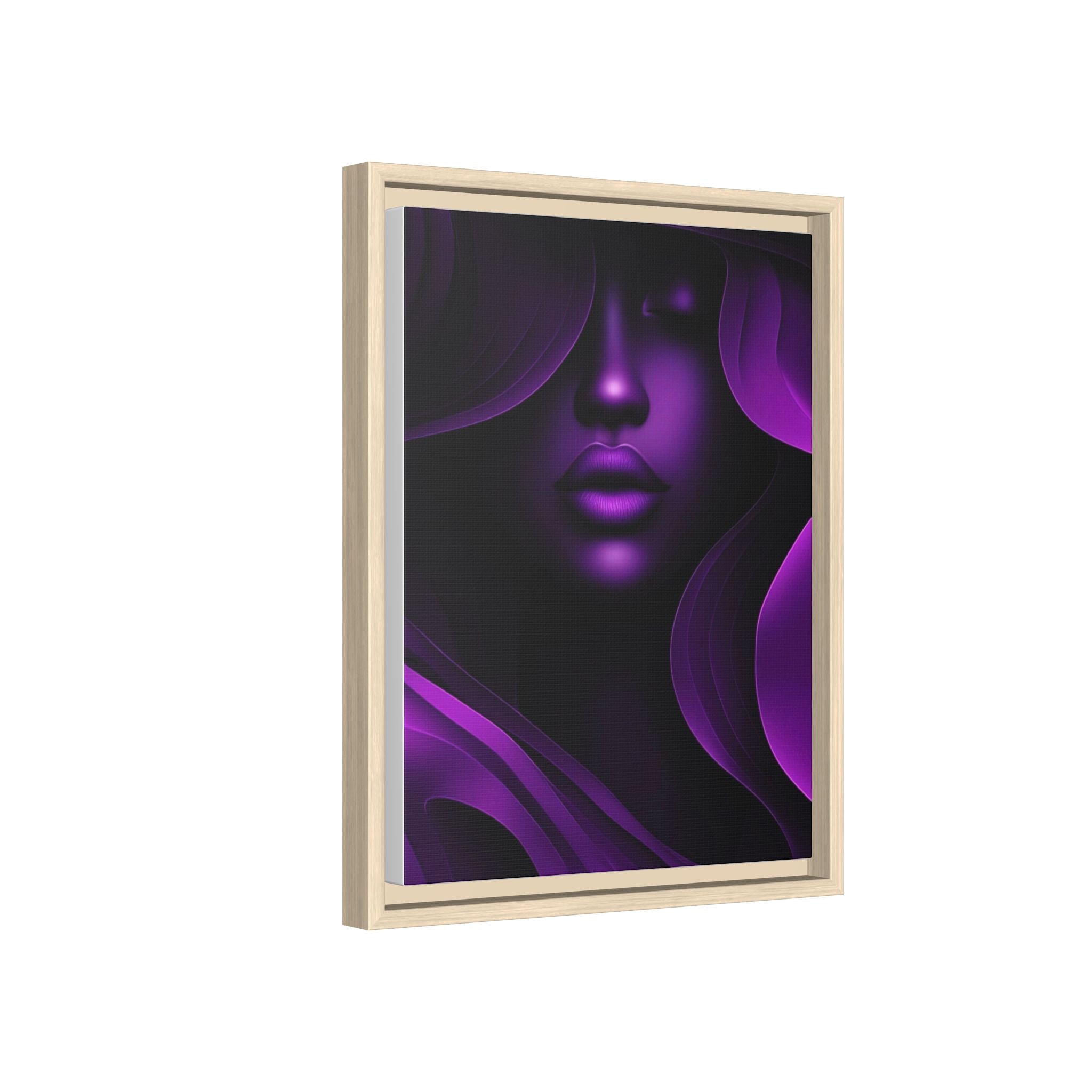 The Quiet Bloom – Purple Abstract Woman Portrait