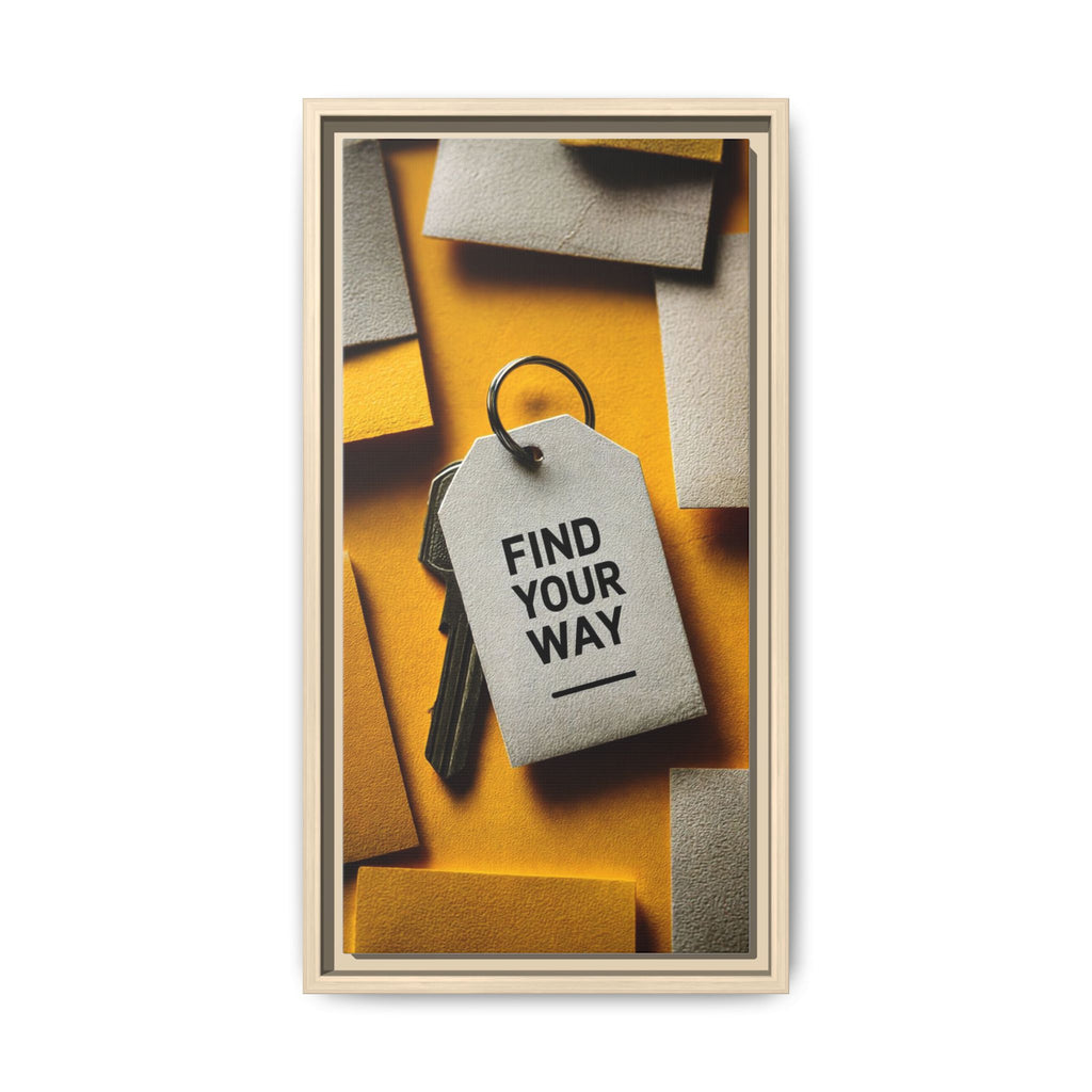 Find Your Way Motivational Wall Art — Framed Matte Canvas