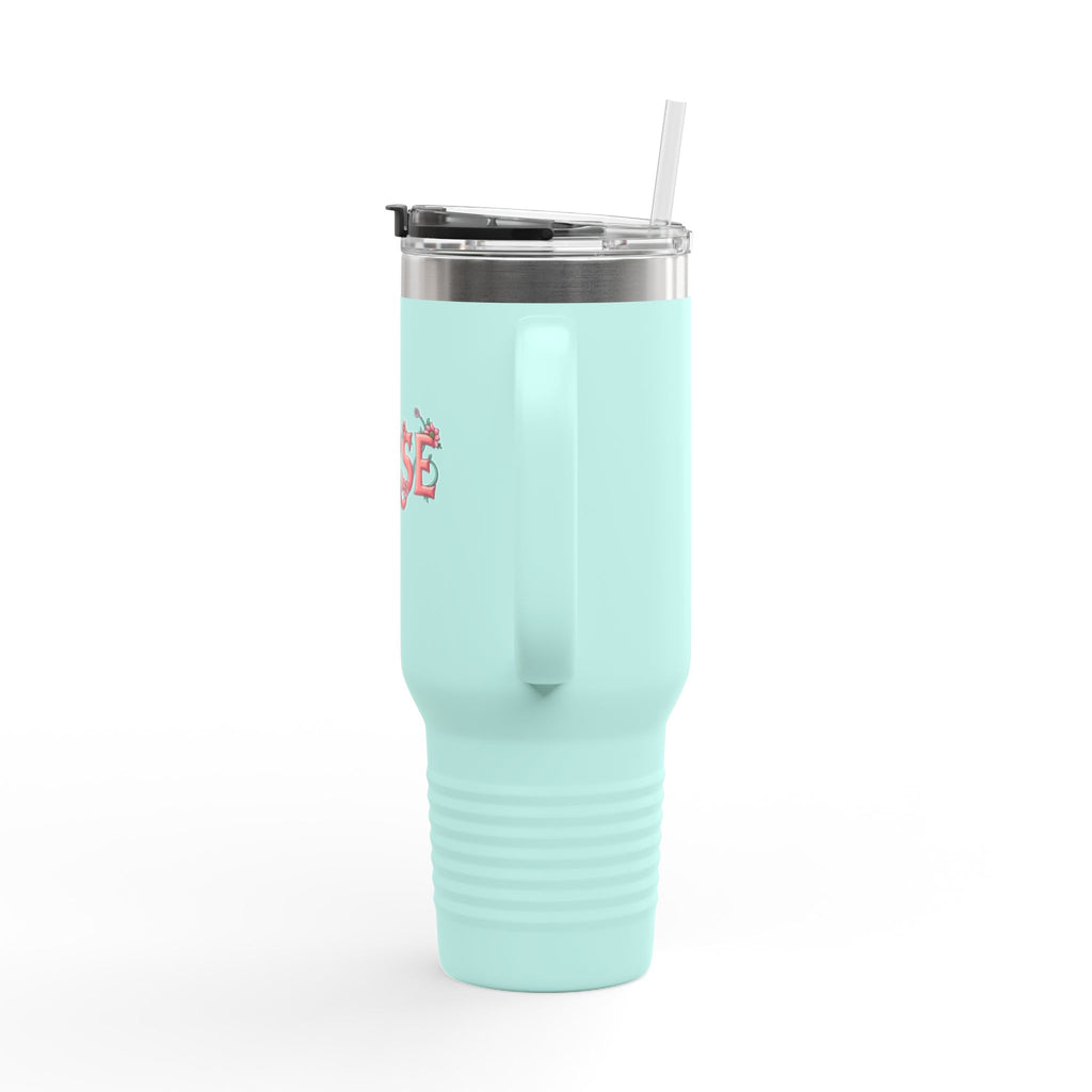 Nurse 40oz Insulated Travel Mug — Floral Stethoscope