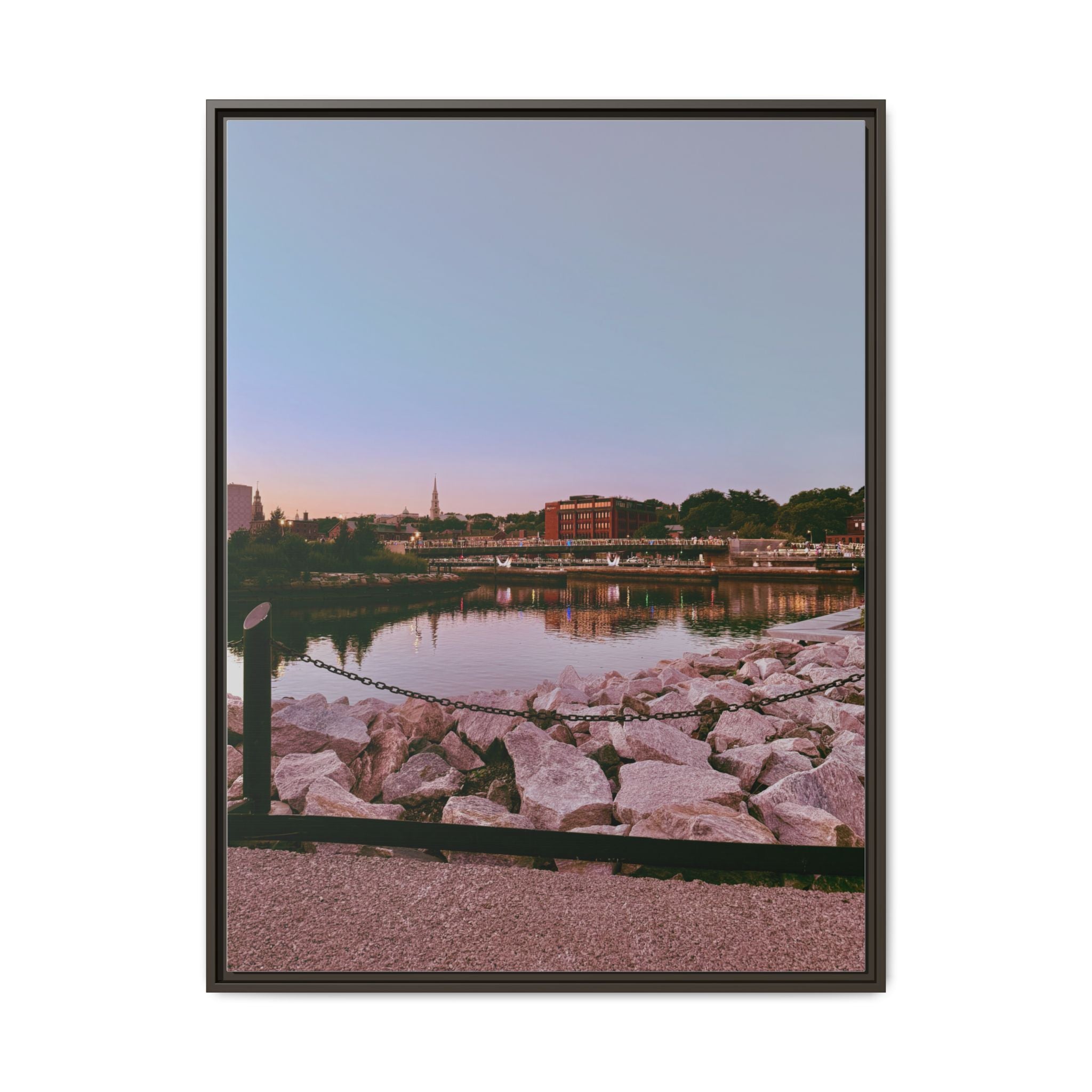 Tranquil Harbor Sunset Wall Art
