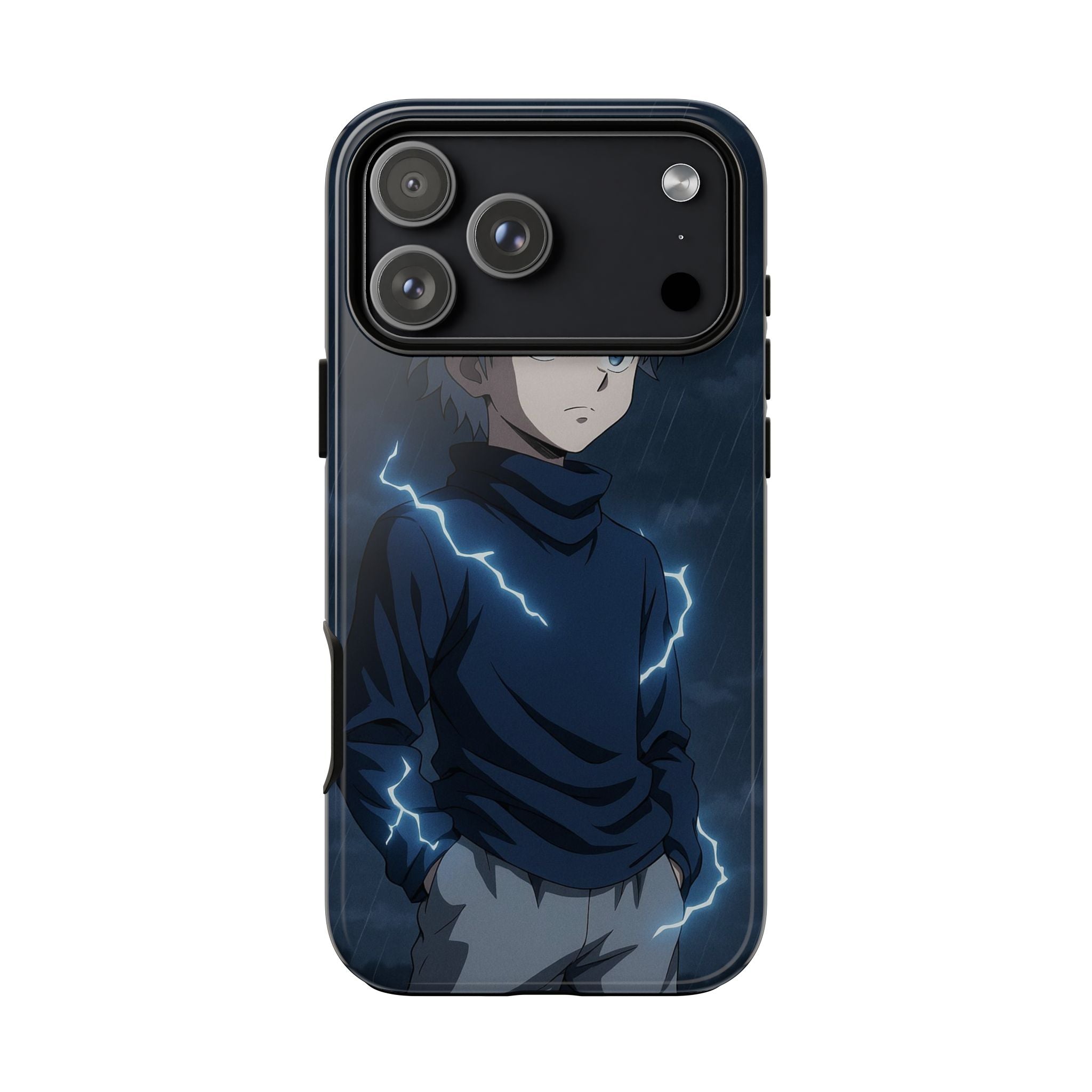Anime Phone Case Featuring Lightning Design,